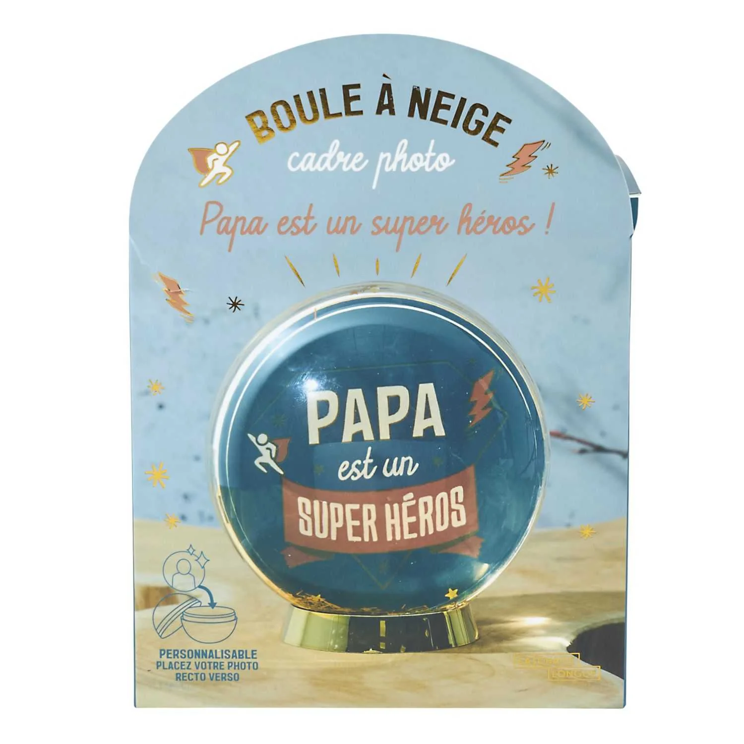 BOULE A NEIGE CADRE PHOTO PAPA - Image 4