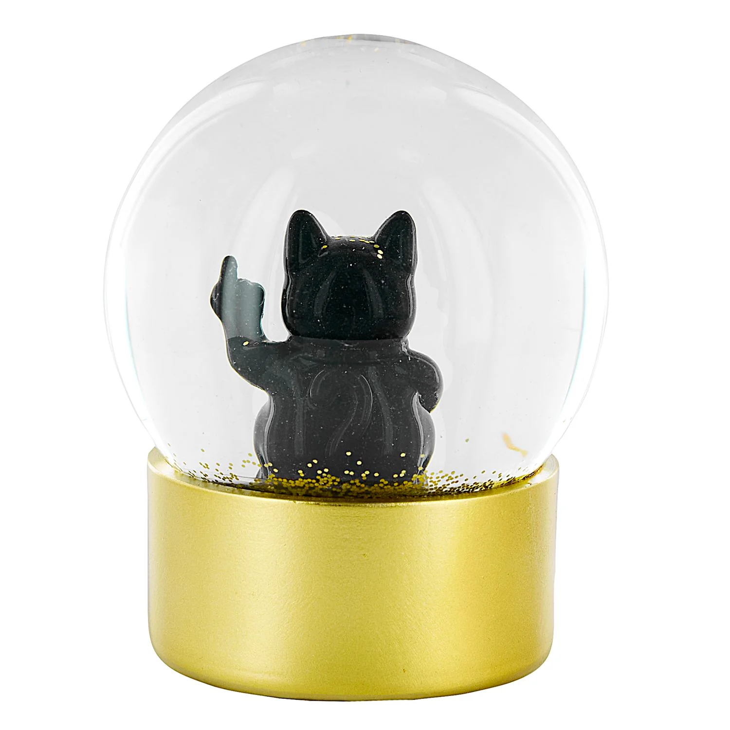 BOULE A NEIGE CHAT F*CK YOU 10 CM NOIR - Image 5