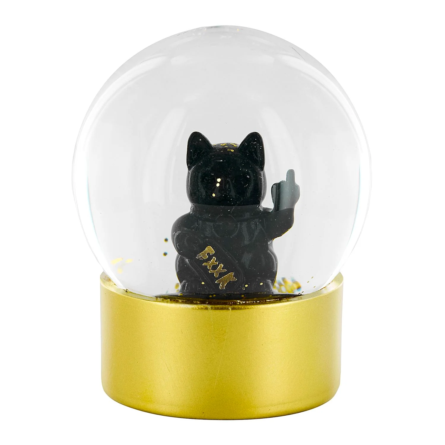 BOULE A NEIGE CHAT F*CK YOU 10 CM NOIR - Image 7