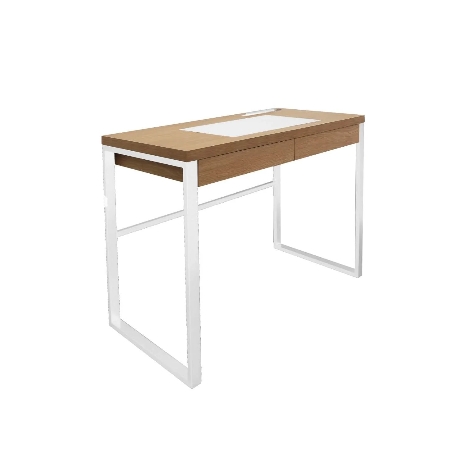 BUREAU EN BOIS ET METAL BLANC - Image 2