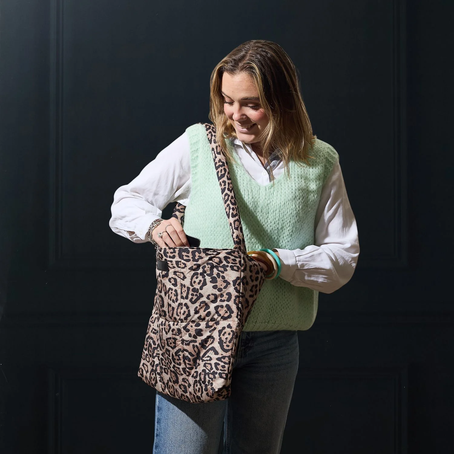 CABAS DOUDOUNE LEOPARD
