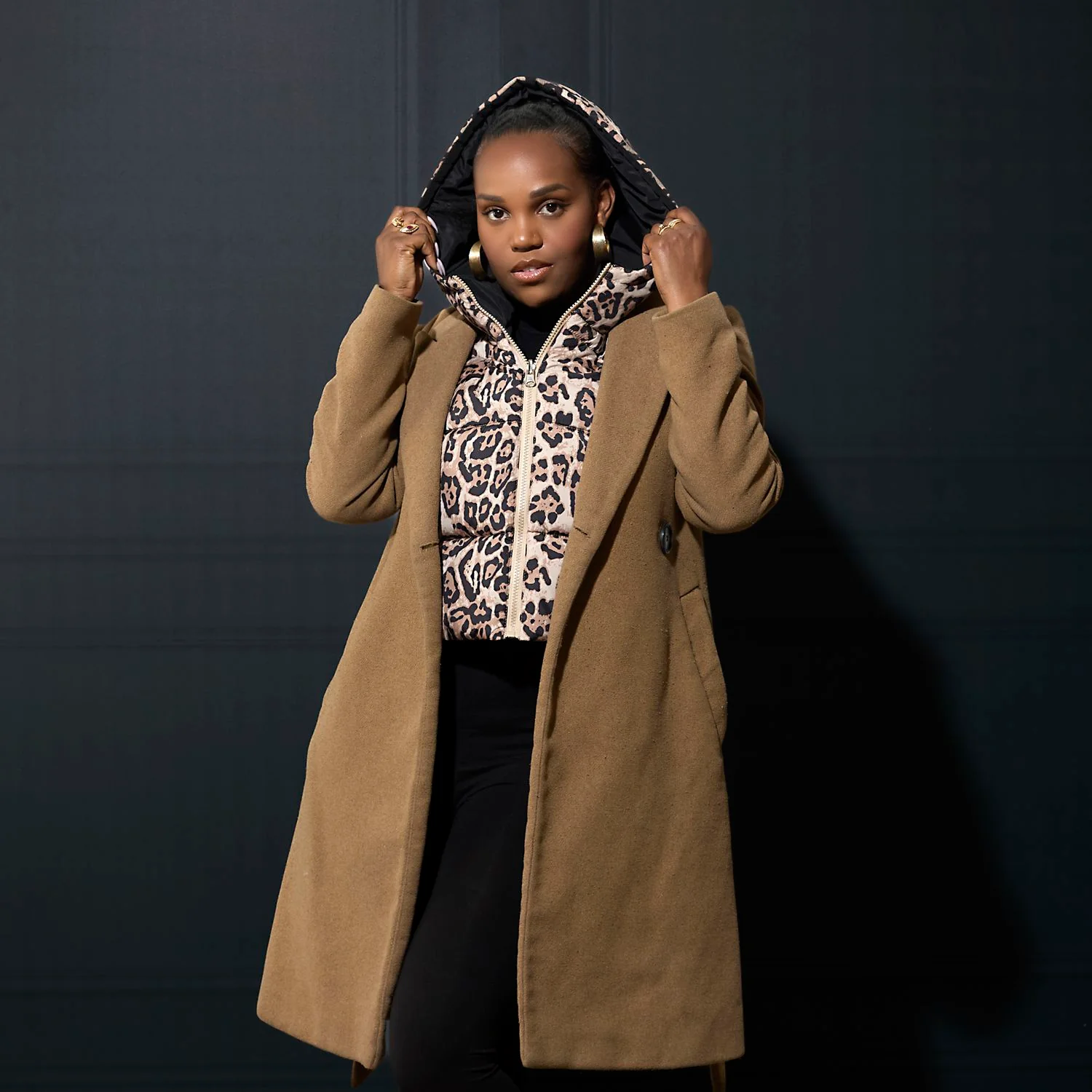 CAPUCHE DOUDOUNE REVERSIBLE LEOPARD - Image 14