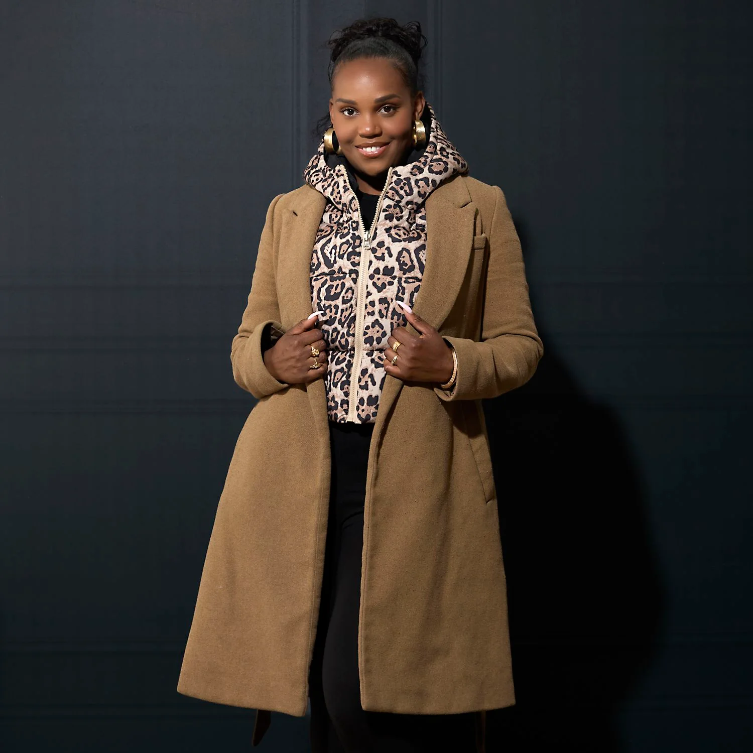 CAPUCHE DOUDOUNE REVERSIBLE LEOPARD - Image 2