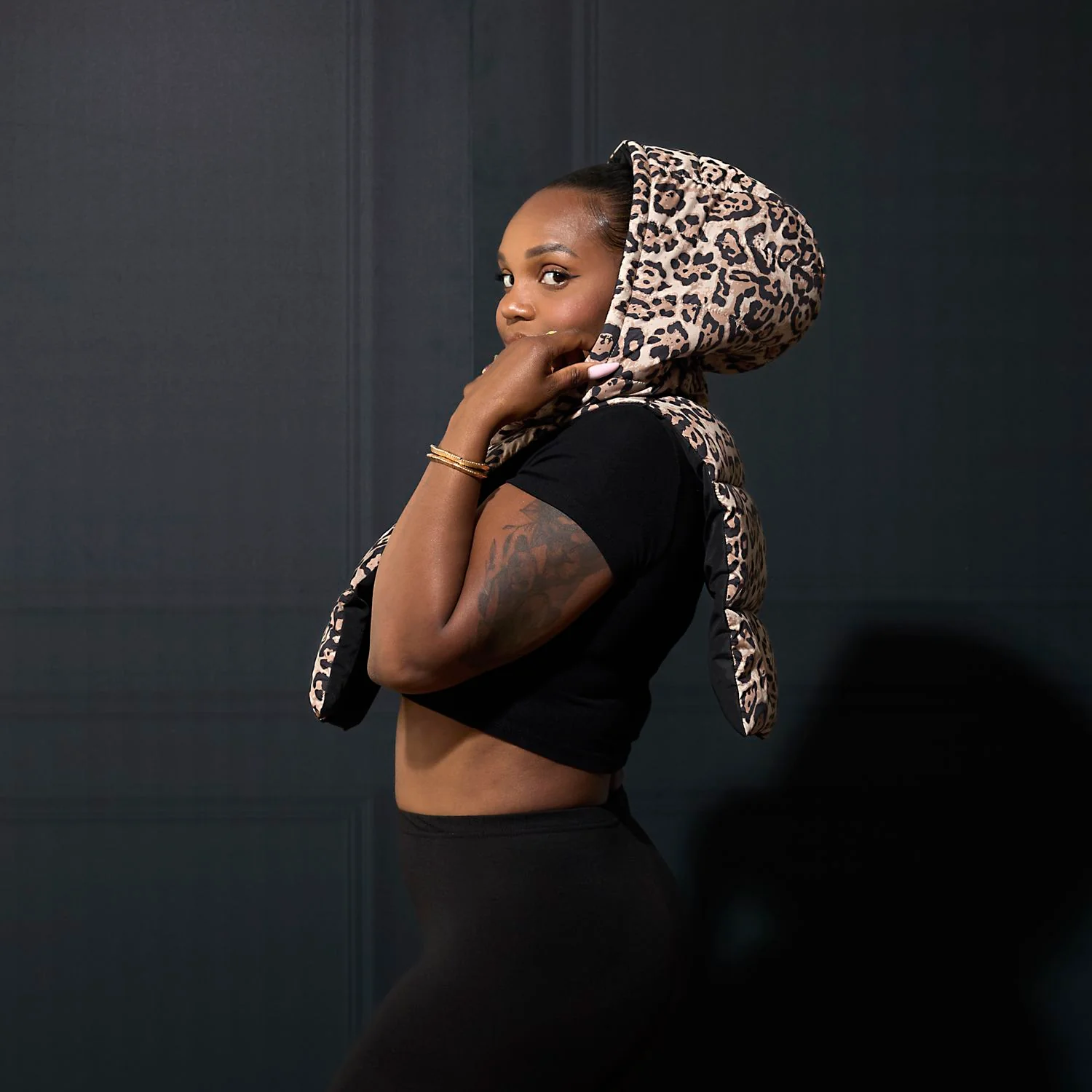 CAPUCHE DOUDOUNE REVERSIBLE LEOPARD - Image 4