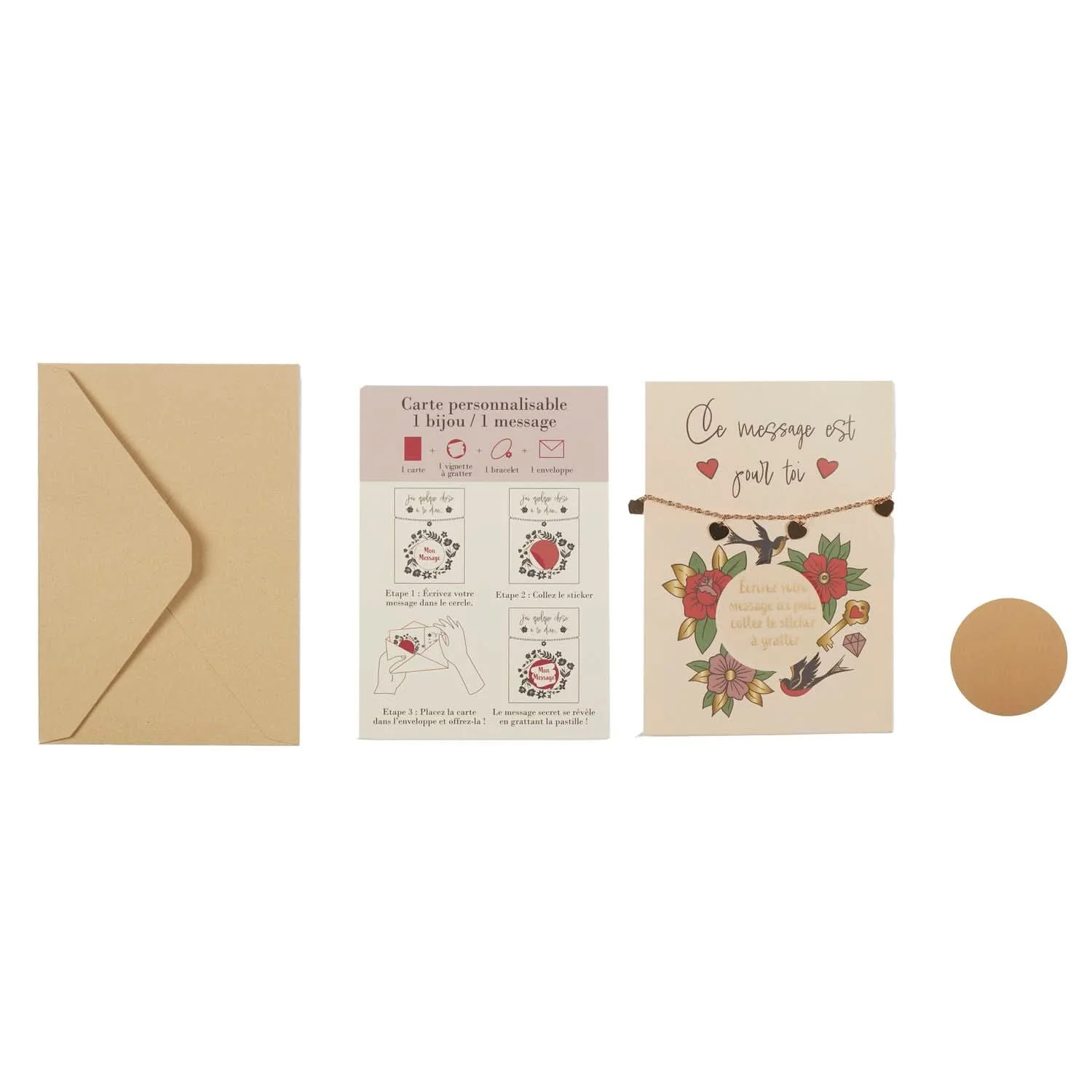 CARTE A GRATTER BRACELET TATOO LOVE - Image 8