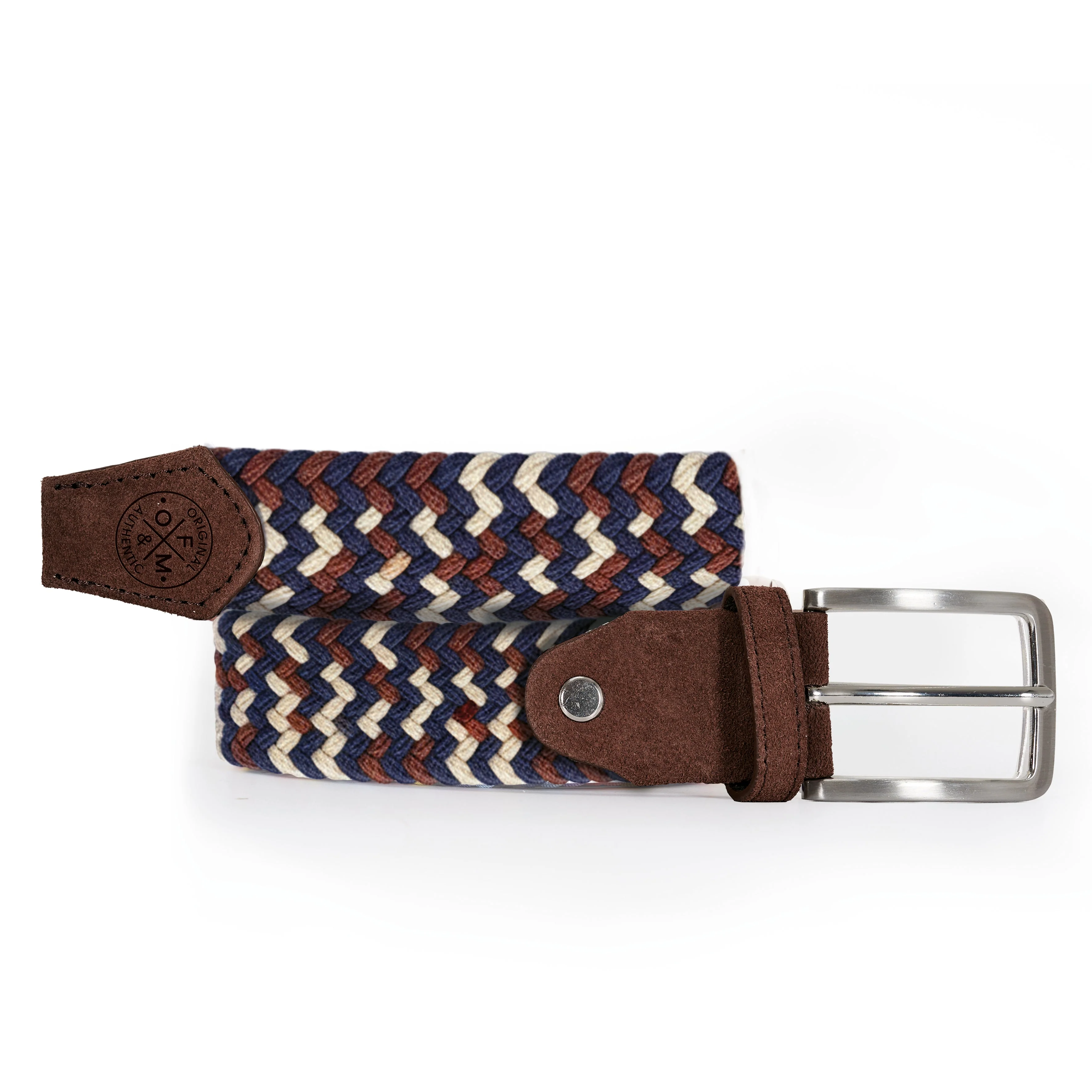 CEINTURE HOMME MULTICOLOR BLEU BEIGE - Image 3