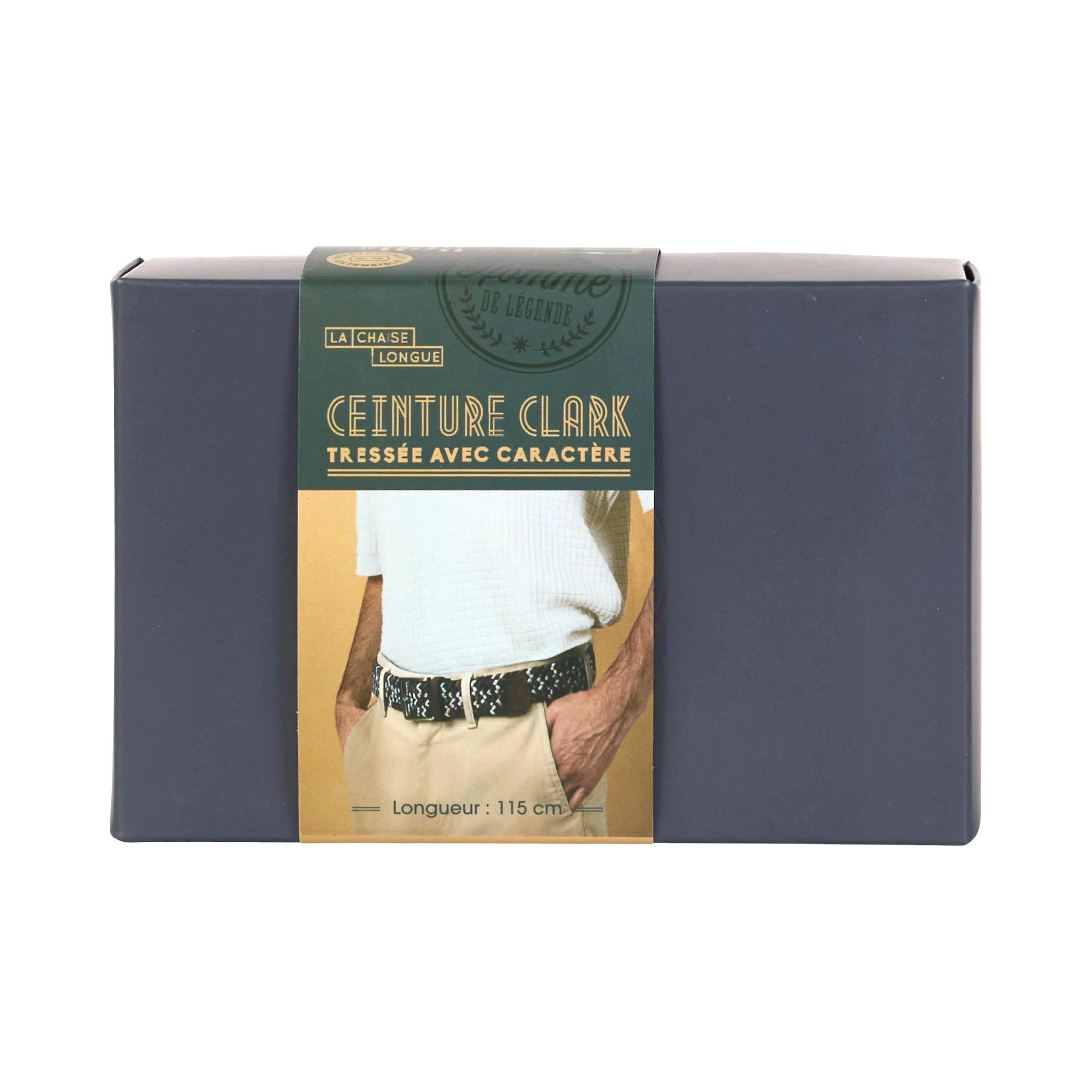 CEINTURE HOMME MULTICOLOR BLEU BEIGE - Image 4