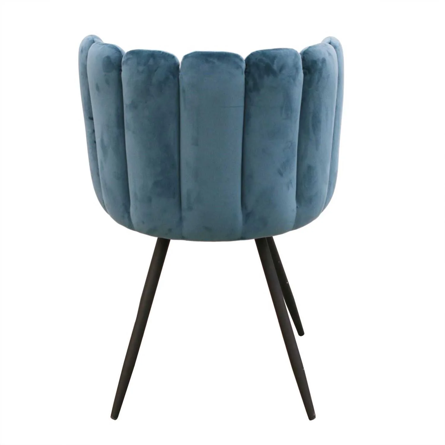 CHAISE ARIEL VELOURS BLEU CANARD - Image 5