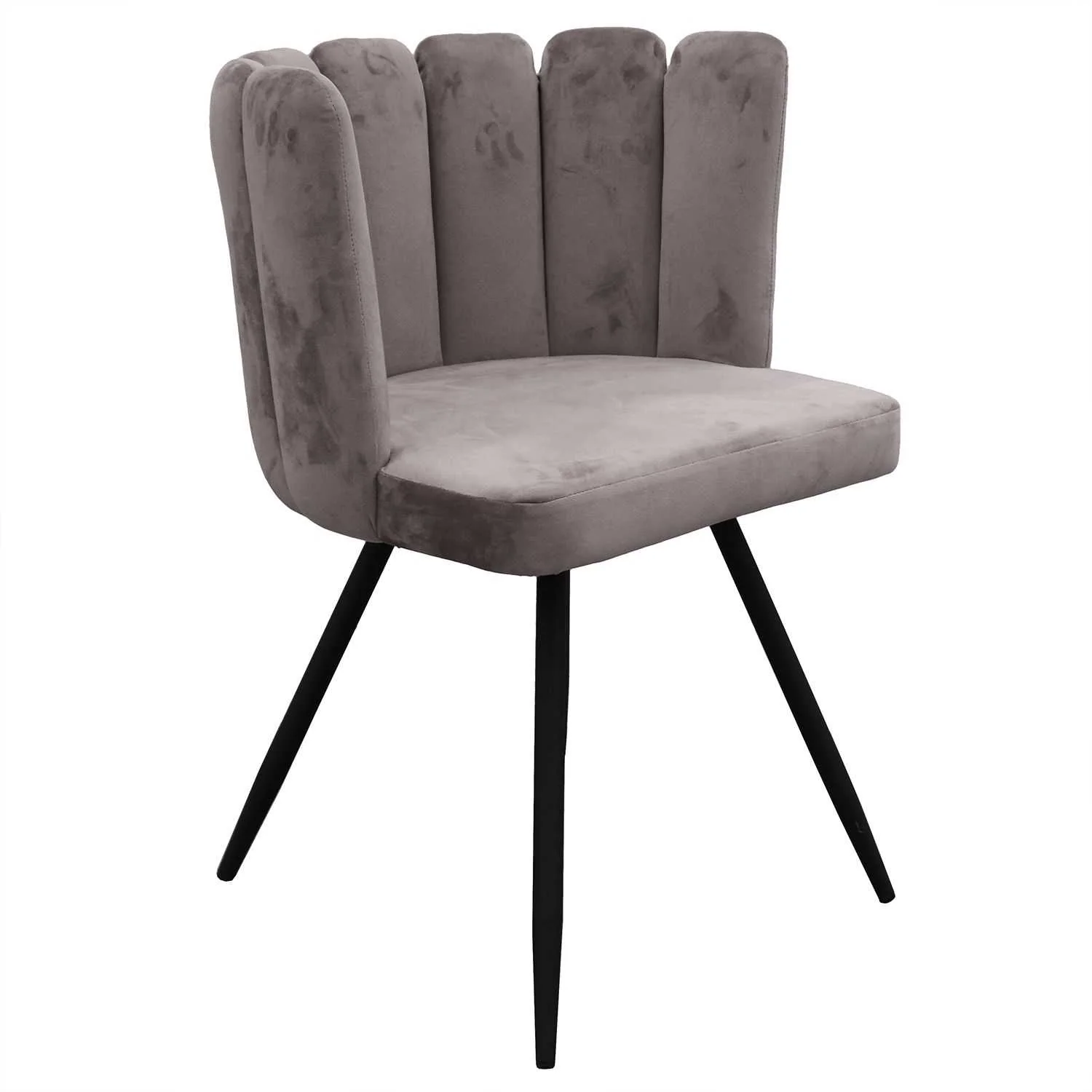 CHAISE ARIEL VELOURS GRIS - Image 3