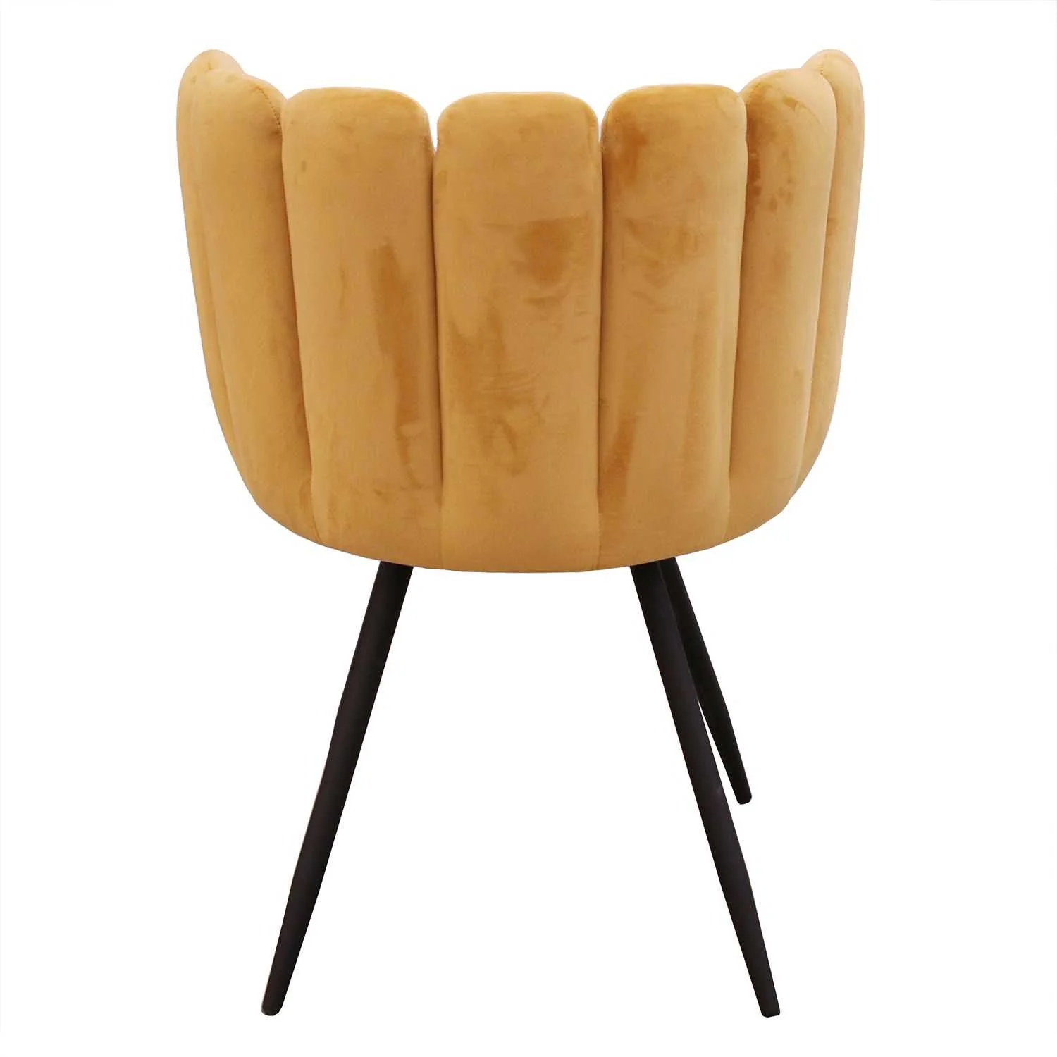 CHAISE ARIEL VELOURS JAUNE - Image 3