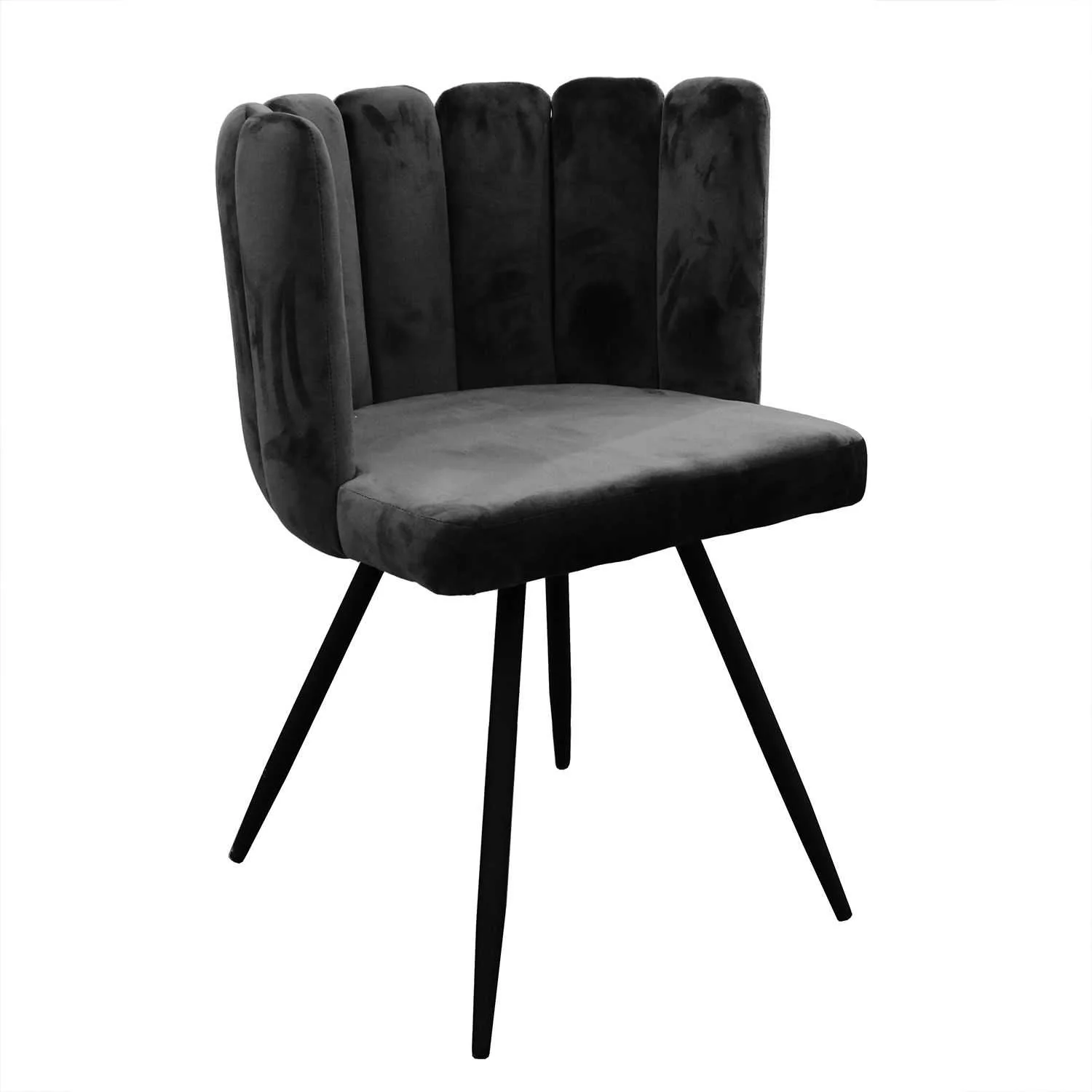 CHAISE ARIEL VELOURS NOIR - Image 4