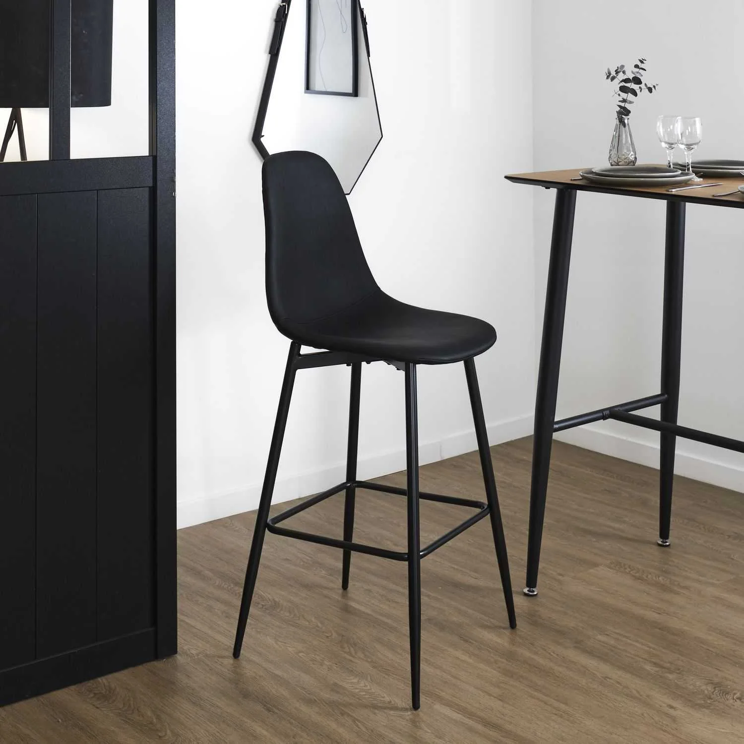 CHAISE DE BAR AMBER NOIR - Image 2