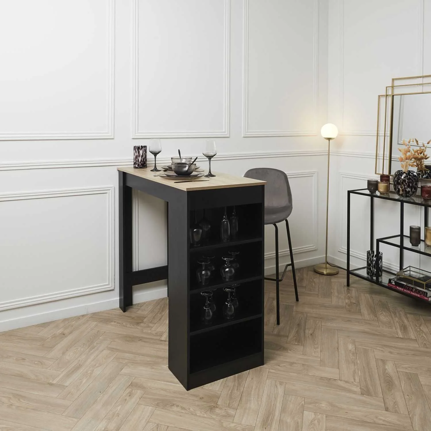 CHAISE DE BAR GIULIA GRIS - Image 2