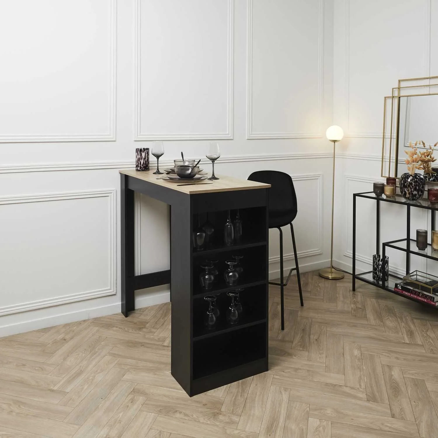 CHAISE DE BAR GIULIA NOIR - Image 2