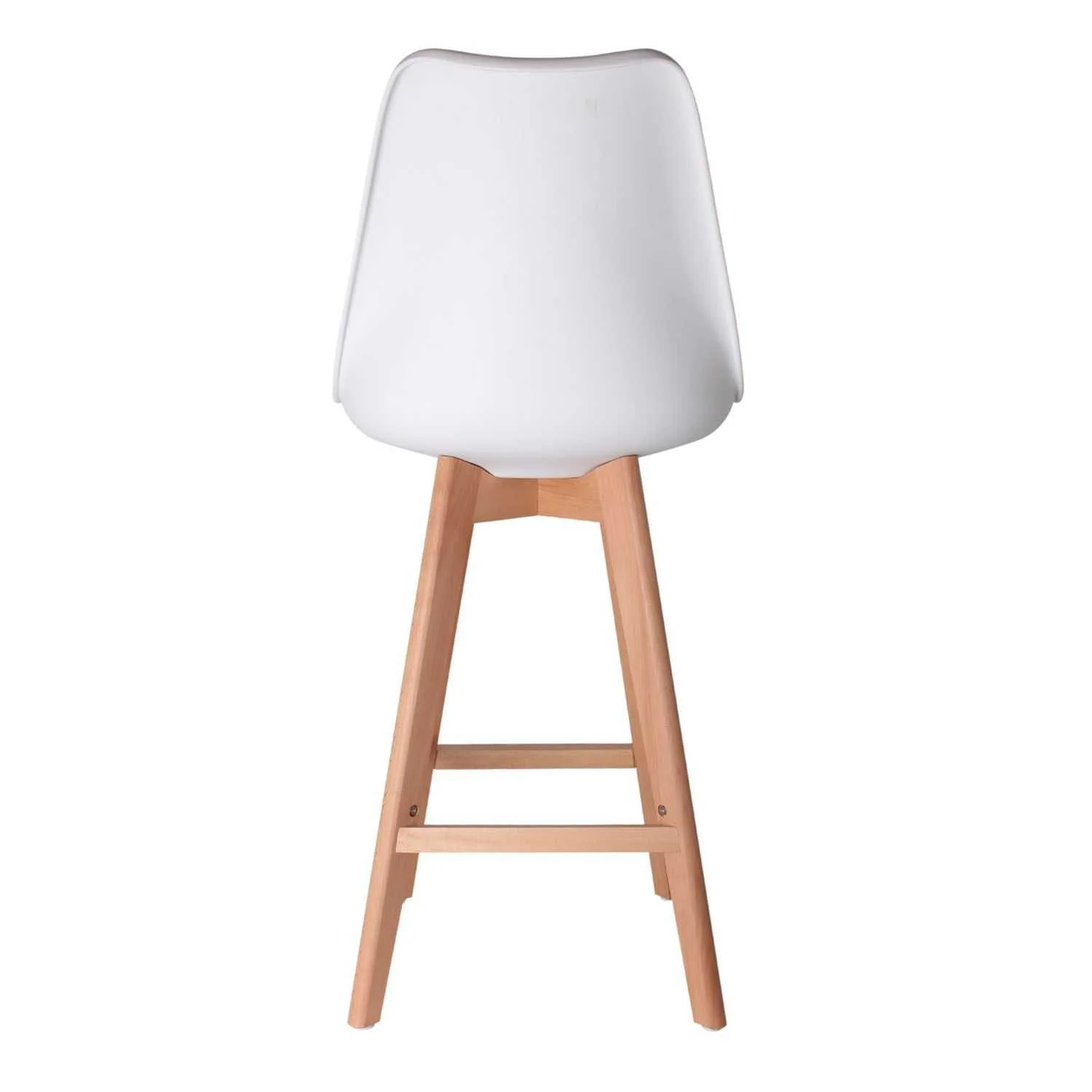 CHAISE DE BAR PP BLANCHE PIEDS BOIS - Image 4