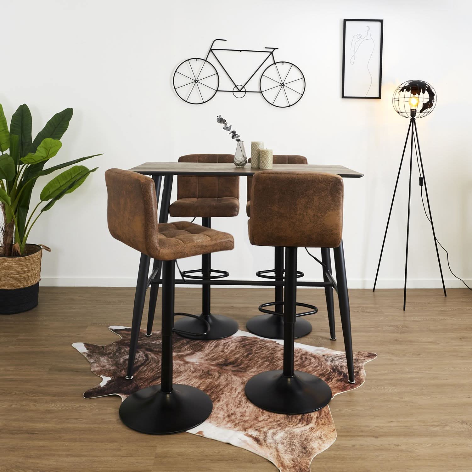 CHAISE DE BAR REGLABLE DOWNTOWN - Lot de 2 - Image 4