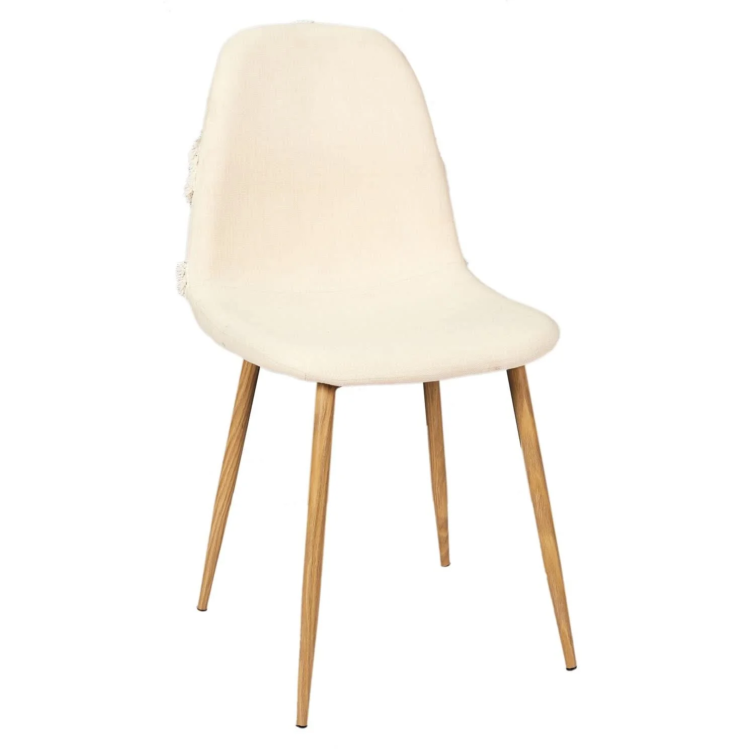 CHAISE FARO PIEDS METAL IMITATION BOIS - Lot de 4 - Image 3