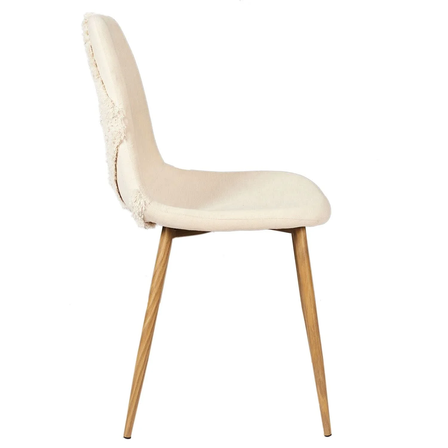 CHAISE FARO PIEDS METAL IMITATION BOIS - Lot de 4 - Image 8