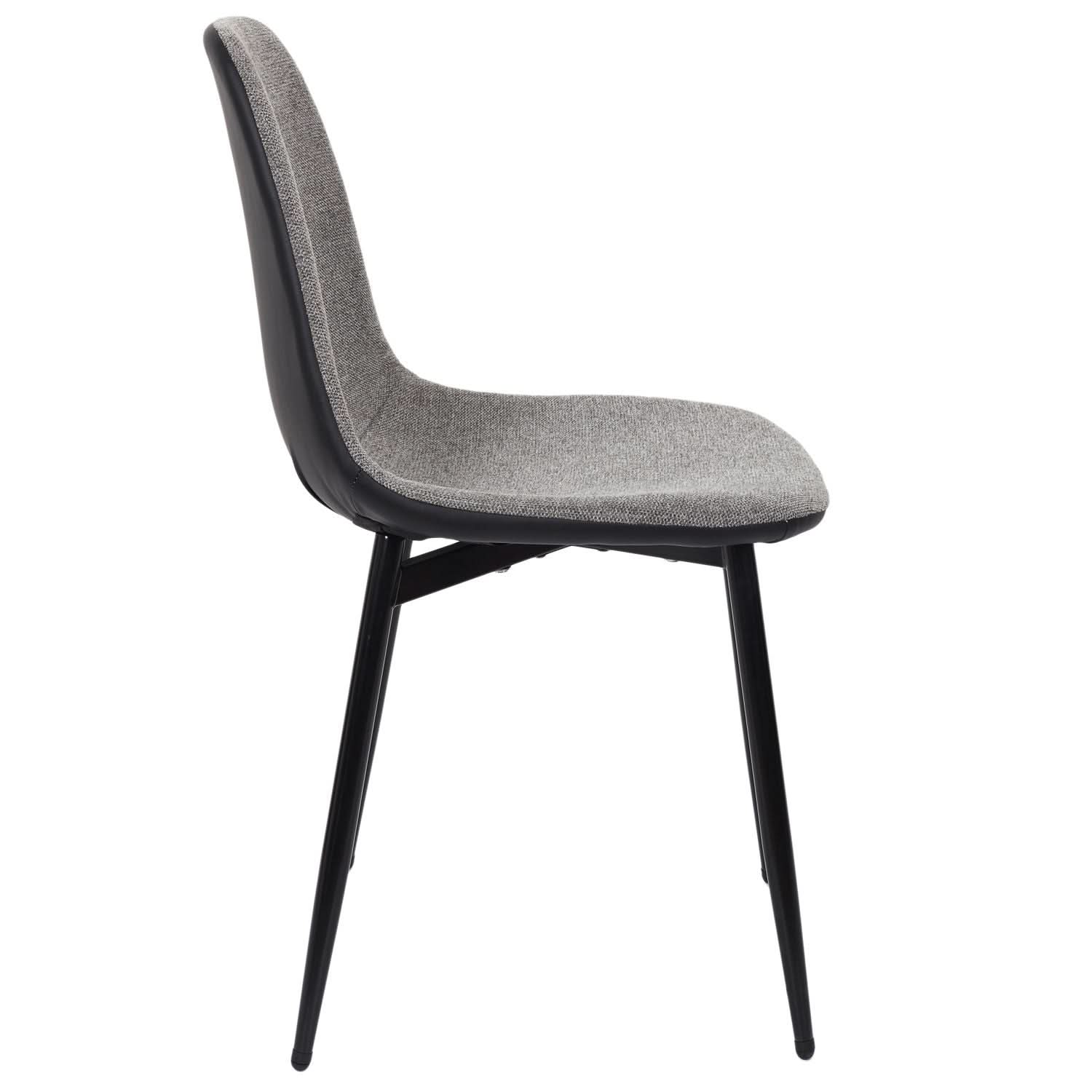 CHAISES MEMPHIS GRIS ET NOIR - Lot de 4 - Image 4