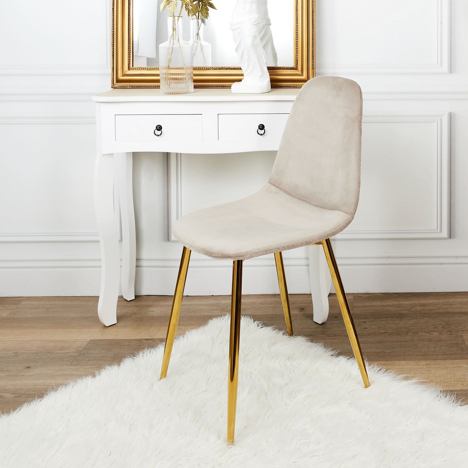 CHAISE PIEDS DORE - Lot de 4 - Image 3