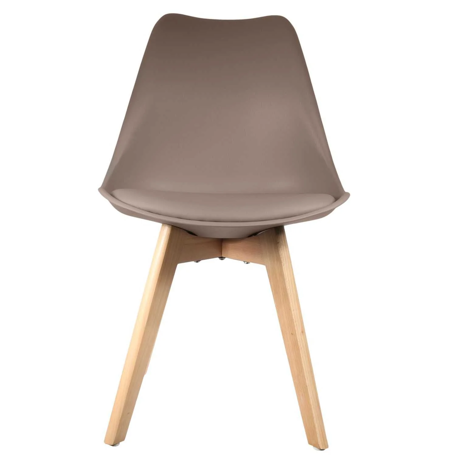 CHAISE SCANDINAVE COQUE PP REMBOURREE TAUPE - Image 3