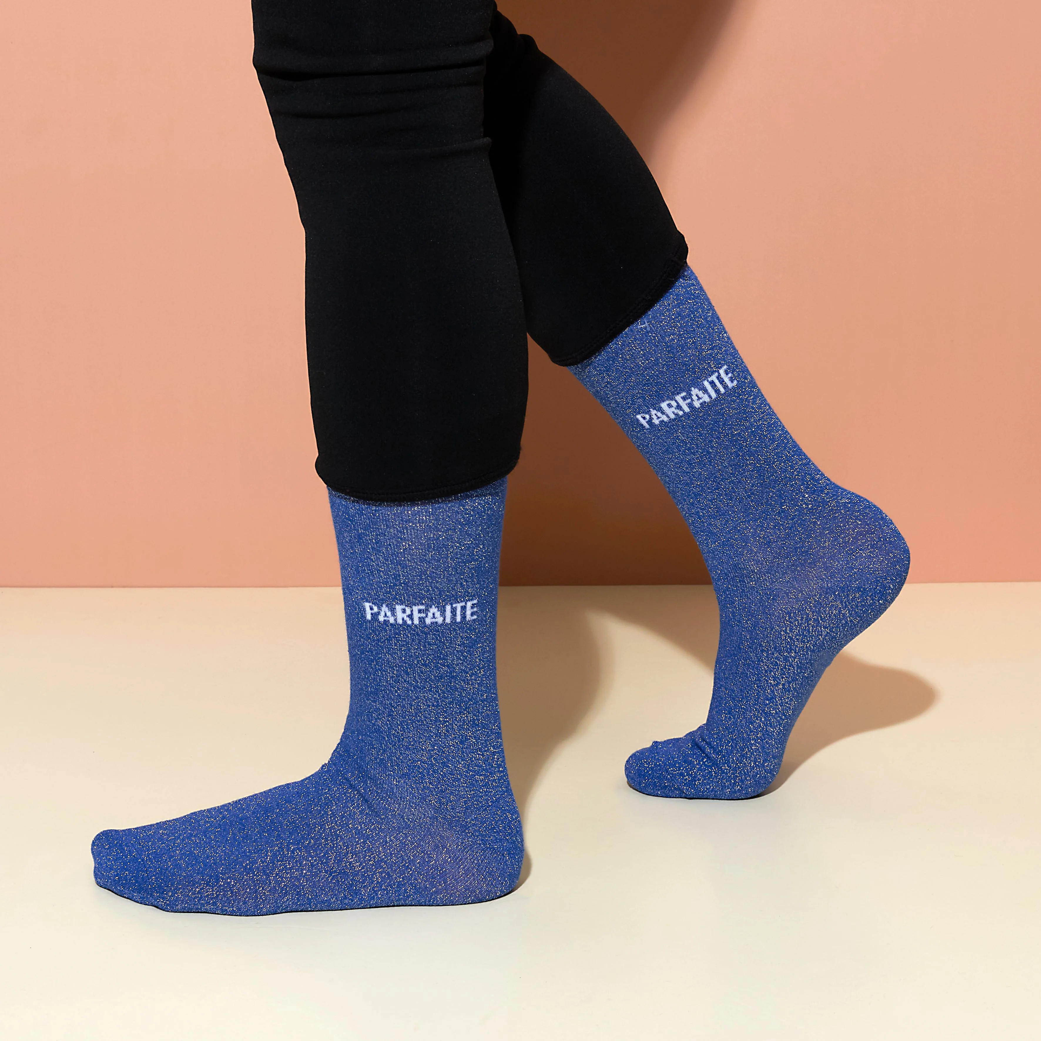 CHAUSSETTES PAILLETTES BLEUES PARFAITE - Image 3