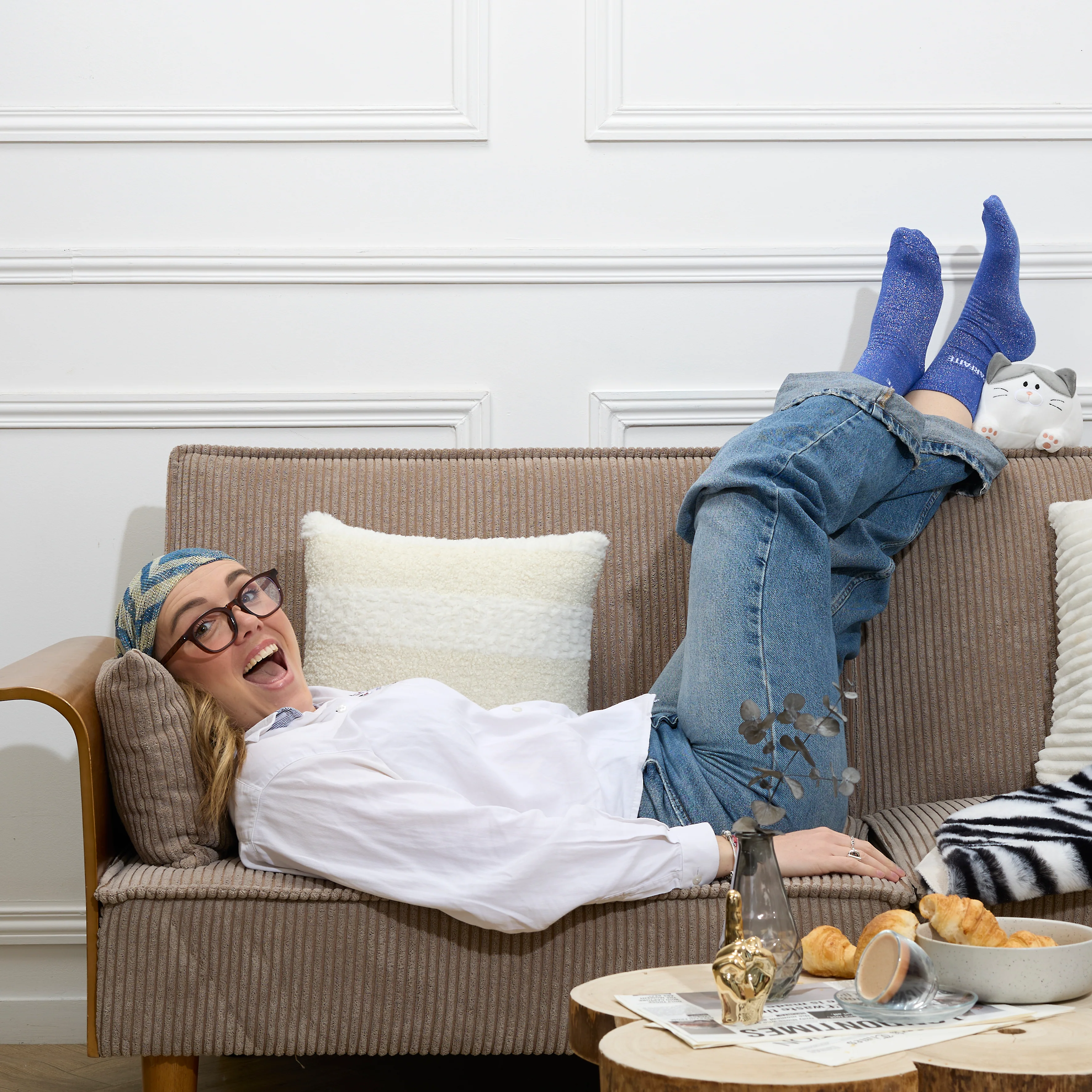 CHAUSSETTES PAILLETTES BLEUES PARFAITE - Image 4