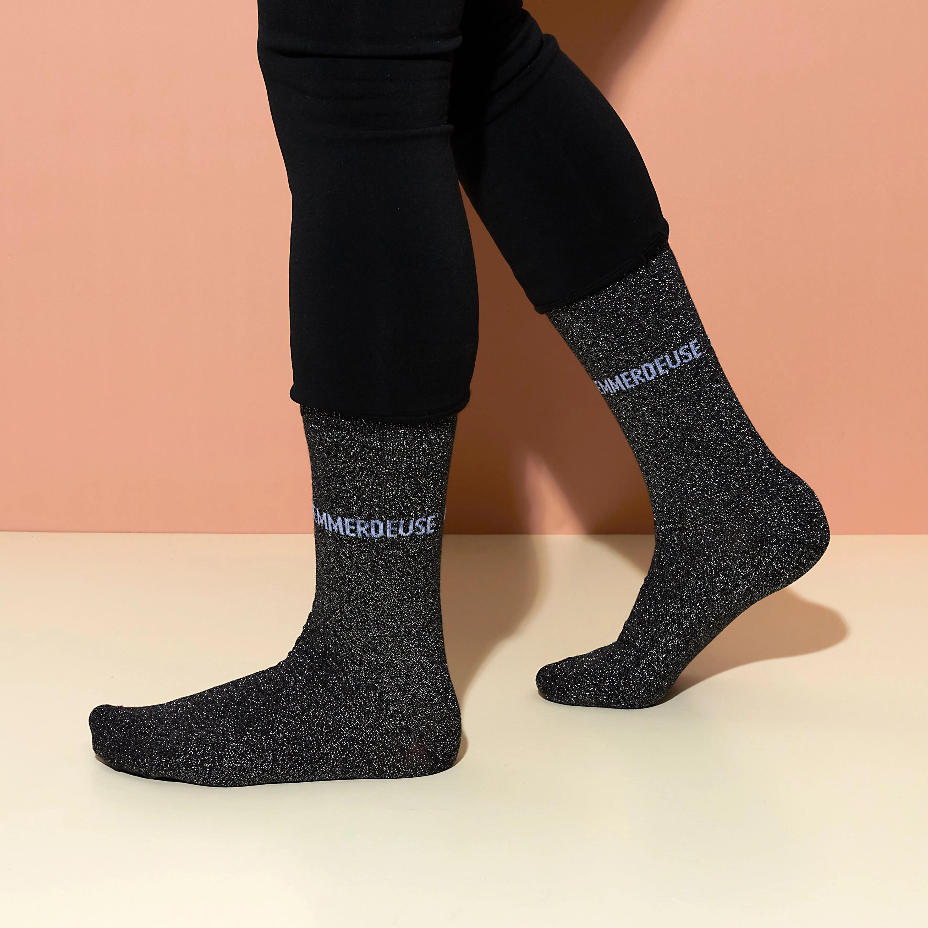 CHAUSSETTES PAILLETTES NOIRES EMMERDEUSE - Image 3