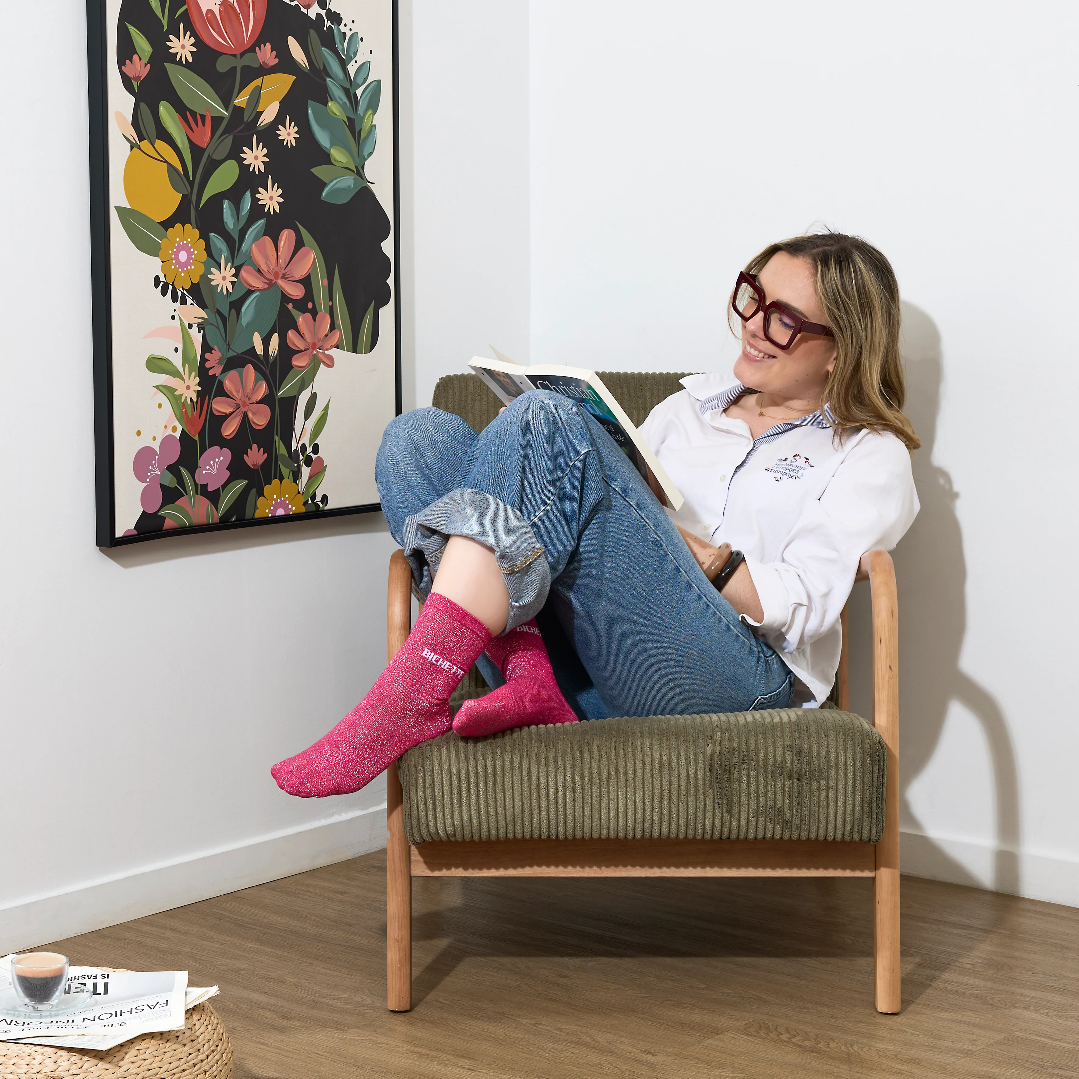 CHAUSSETTES PAILLETTES ROSES BICHETTE - Image 4