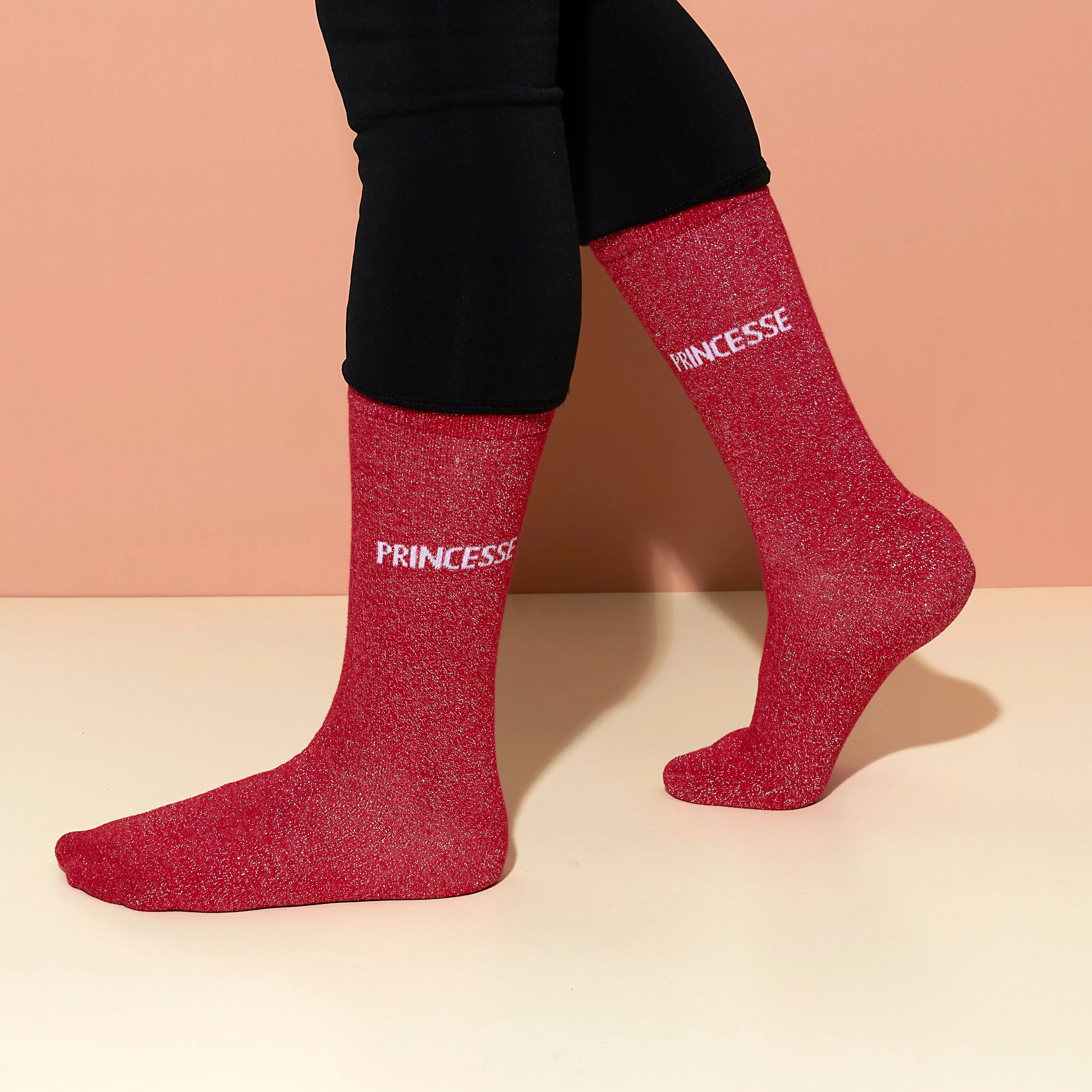 CHAUSSETTES PAILLETTES ROUGES PRINCESSE - Image 4
