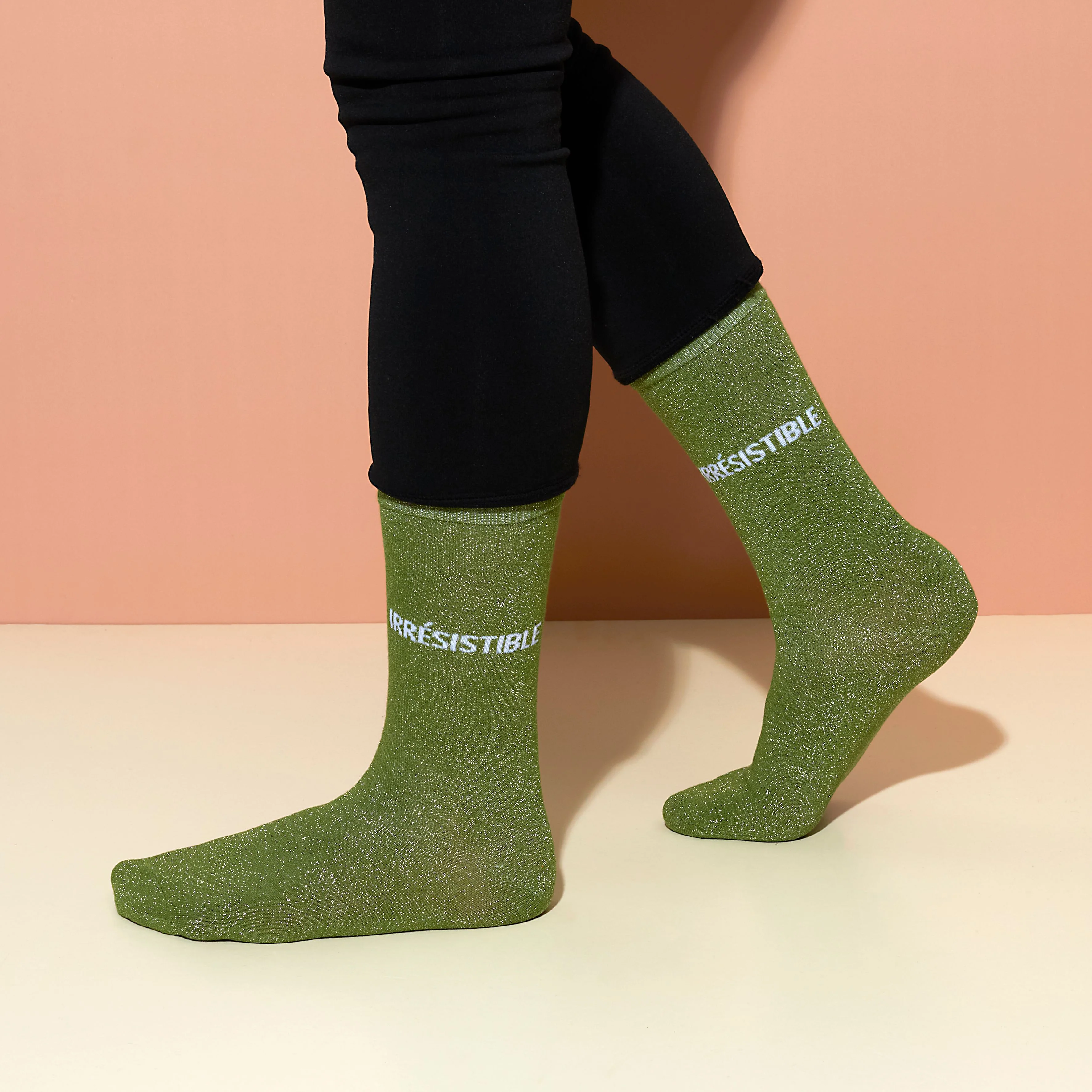 CHAUSSETTES PAILLETTES VERTES IRRESISTIBLE - Image 2