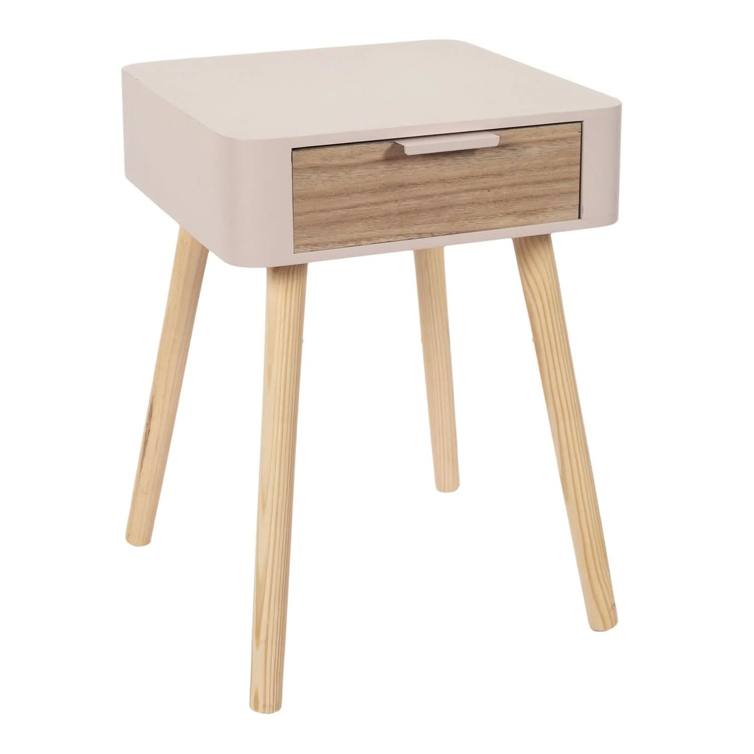 CHEVET 1 TIROIR EN BOIS ROSE - Image 2