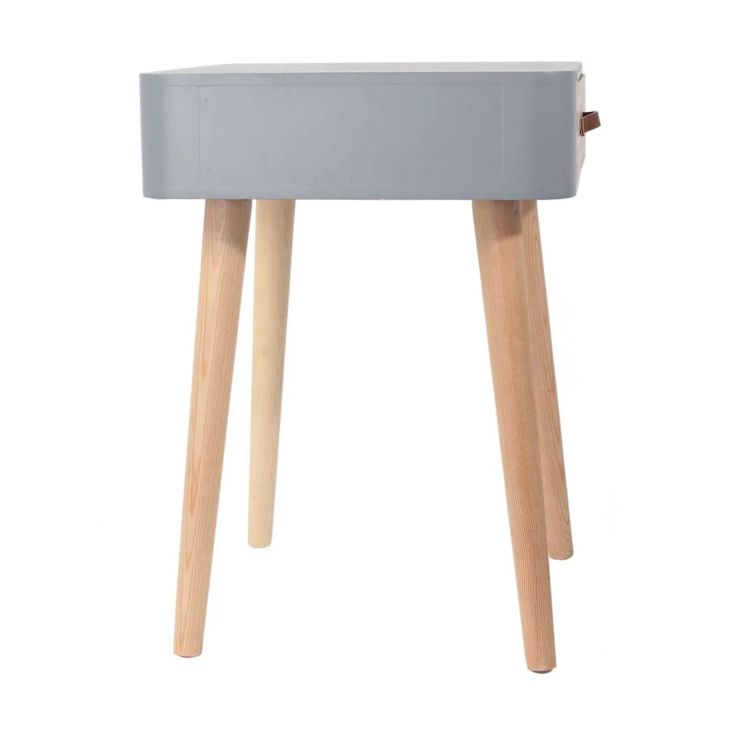 CHEVET GRIS 1 TIROIR EN BOIS - Image 6