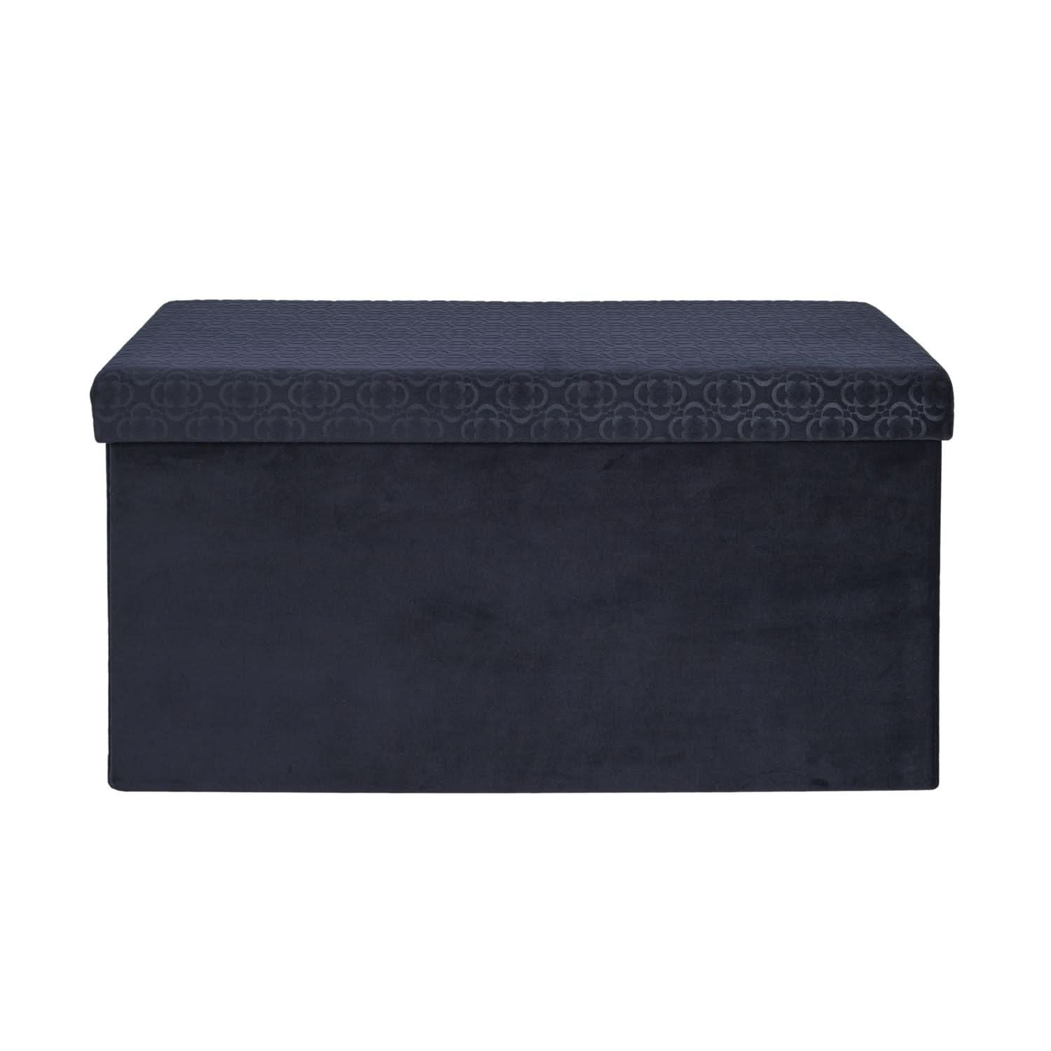 COFFRE BANC PLIABLE RETRO BLEU NUIT - Image 3