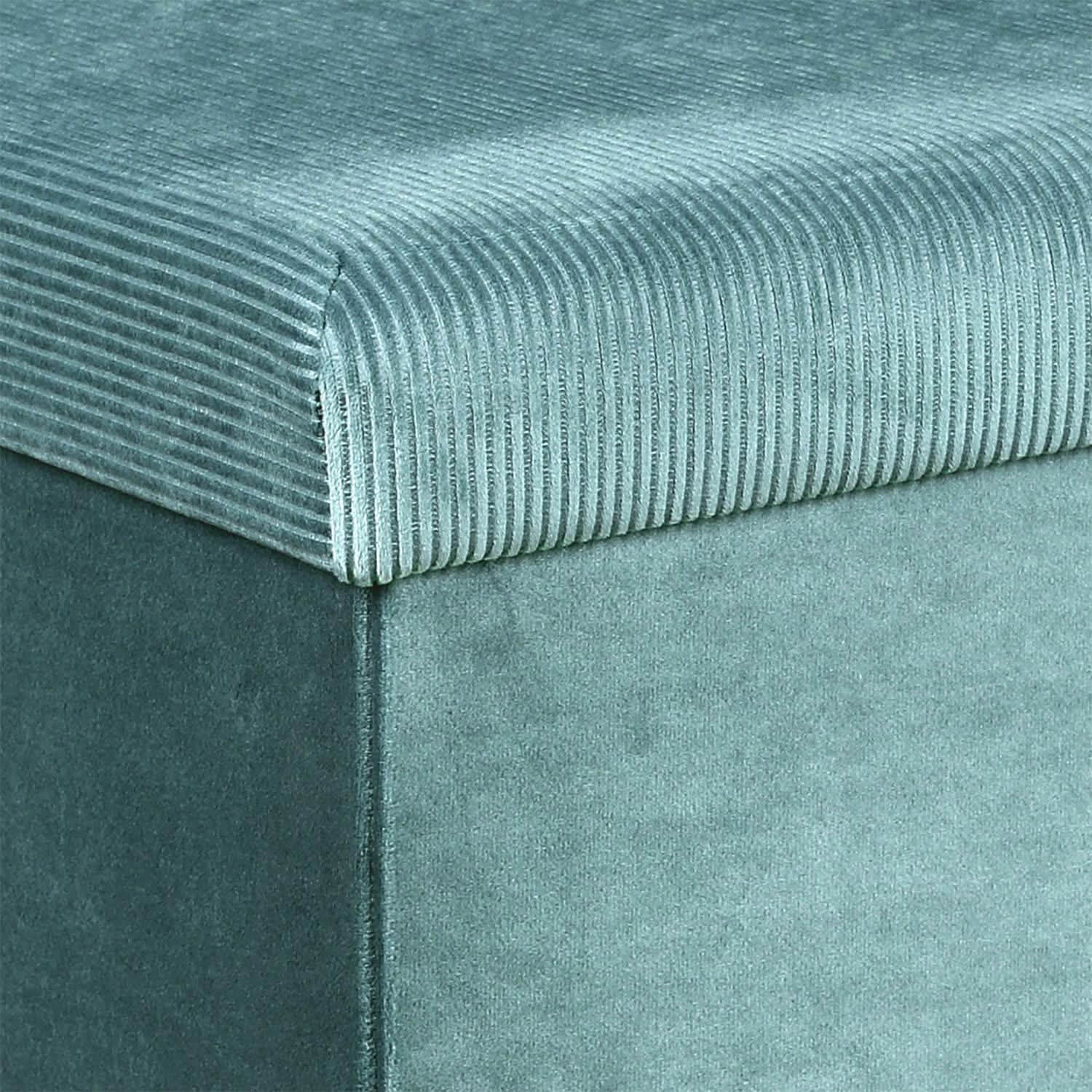COFFRE BANC PLIABLE VELOURS COTELE GIULIA BLEU - Image 5
