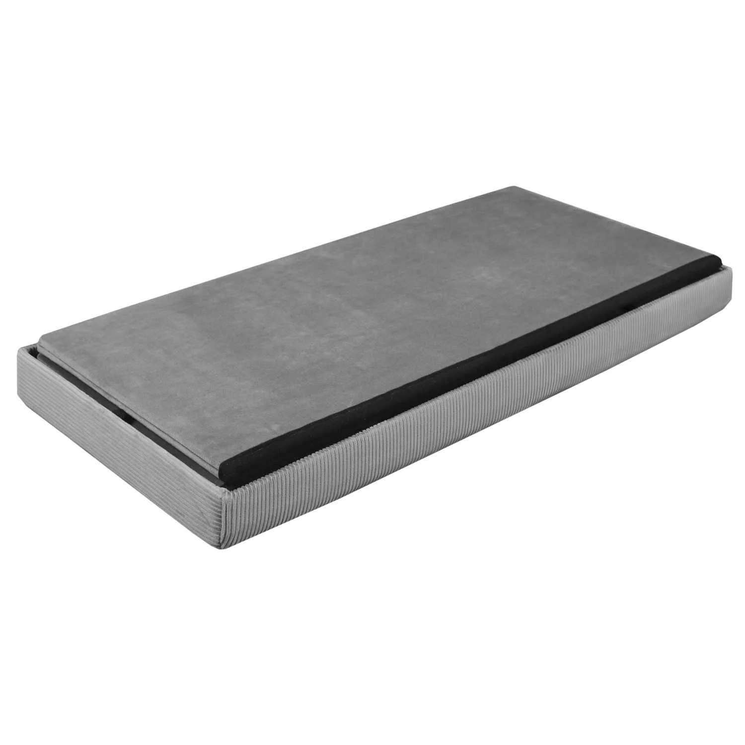 COFFRE BANC PLIABLE VELOURS COTELE GIULIA GRIS - Image 5
