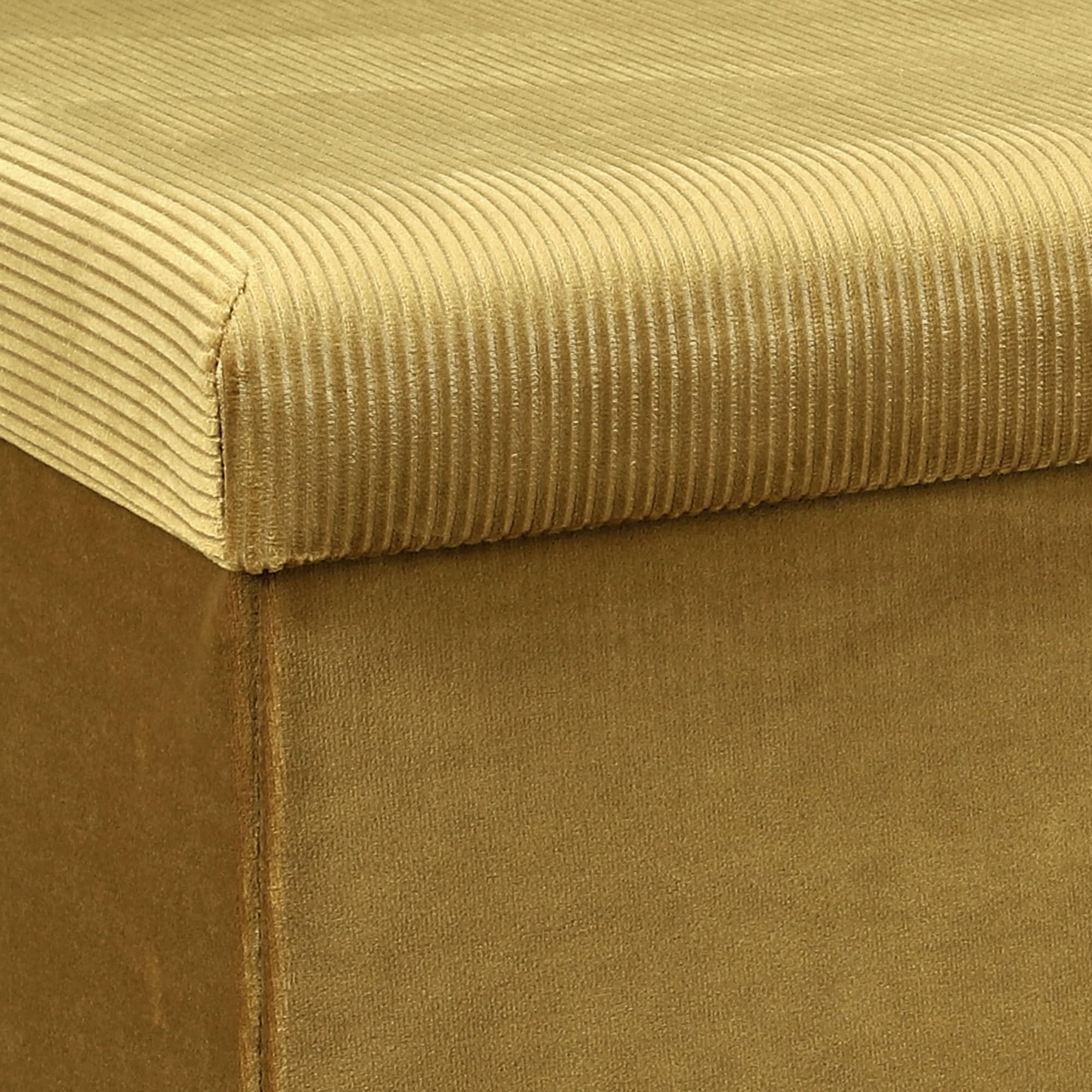 COFFRE BANC PLIABLE VELOURS COTELE GIULIA JAUNE - Image 5