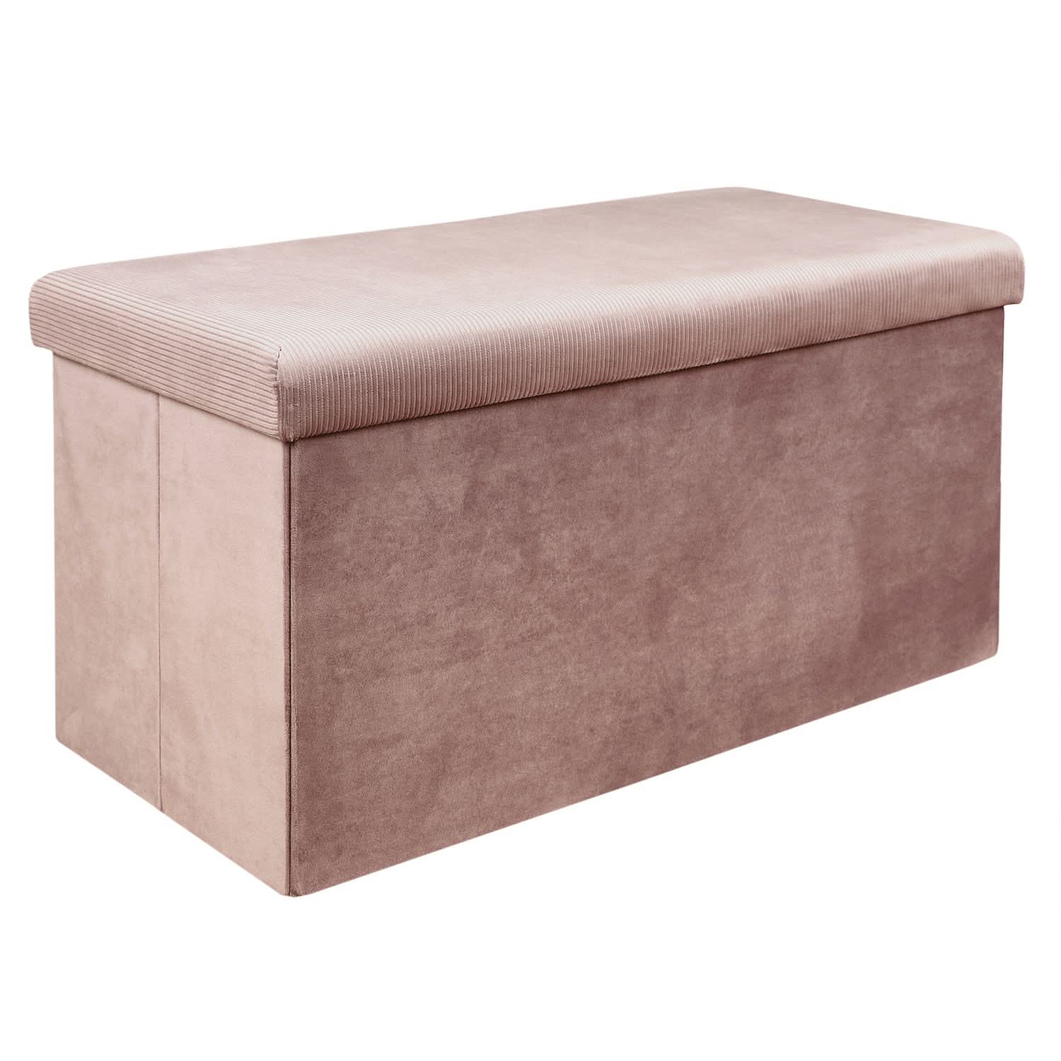 COFFRE BANC PLIABLE VELOURS COTELE GIULIA ROSE - Image 2
