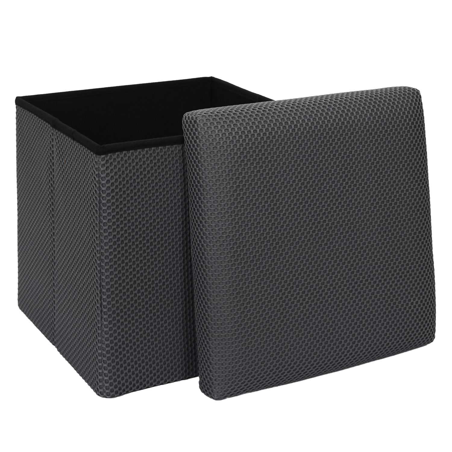 COFFRE POUF PLIABLE ATOME GRIS - Image 4