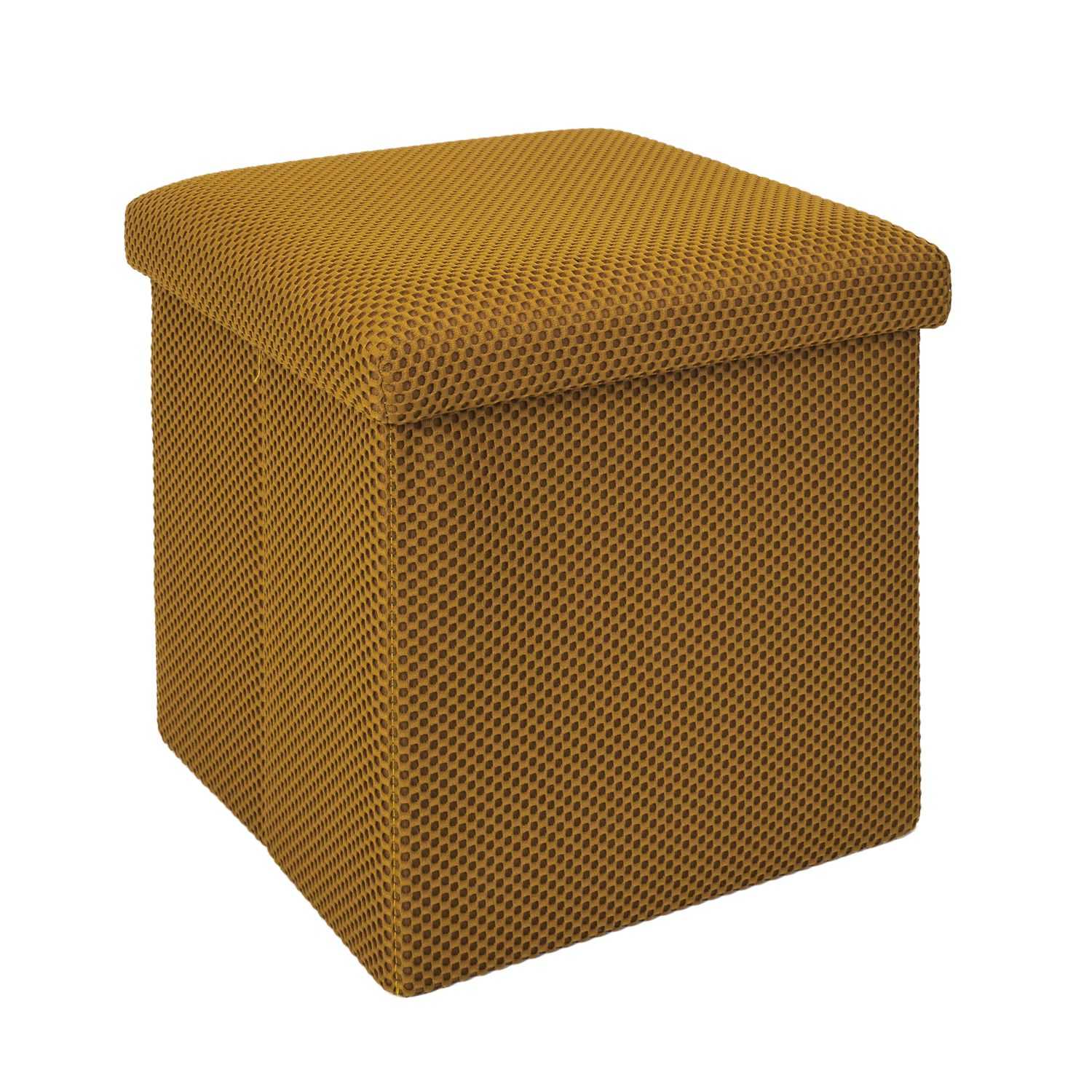 COFFRE POUF PLIABLE ATOME JAUNE - Image 3