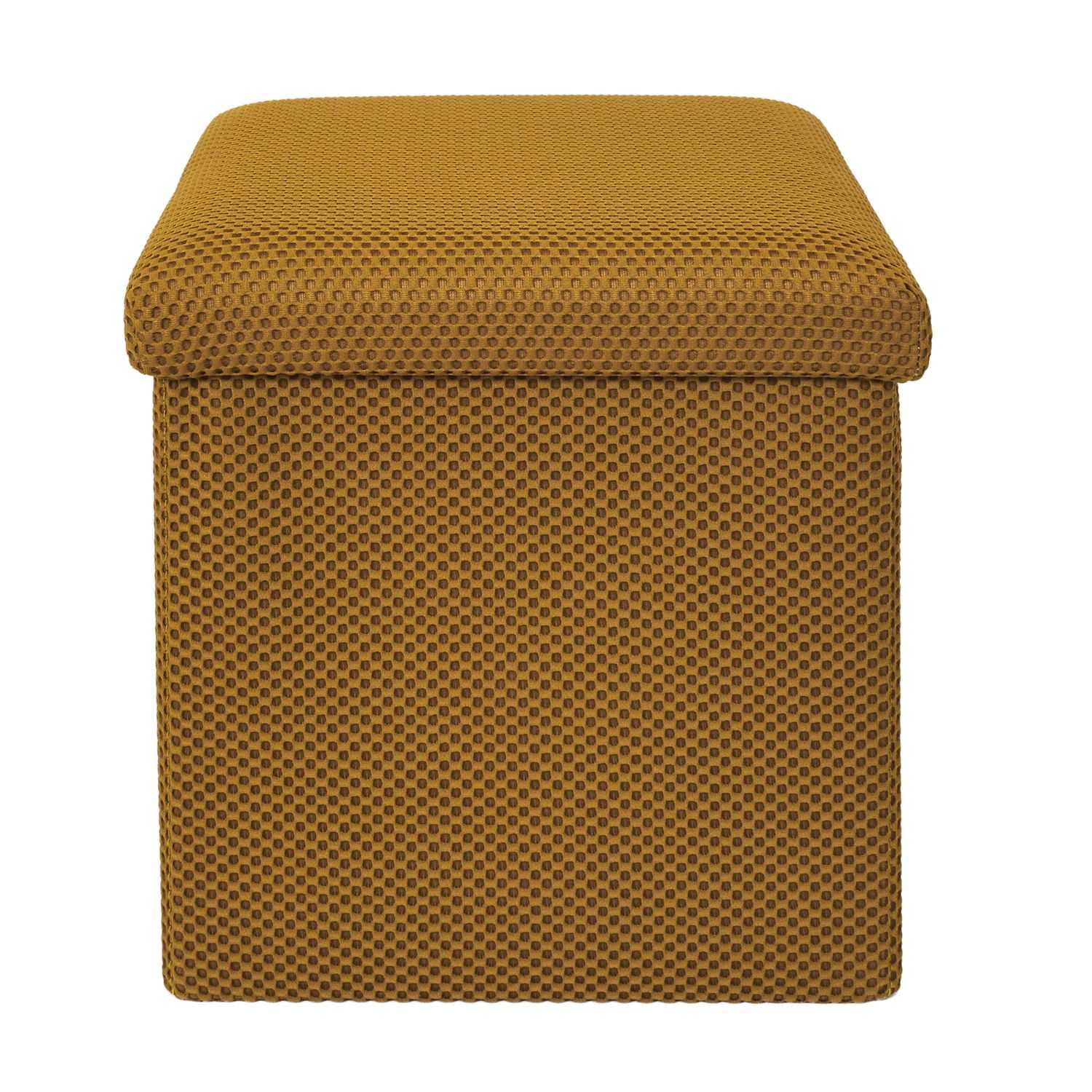 COFFRE POUF PLIABLE ATOME JAUNE - Image 4