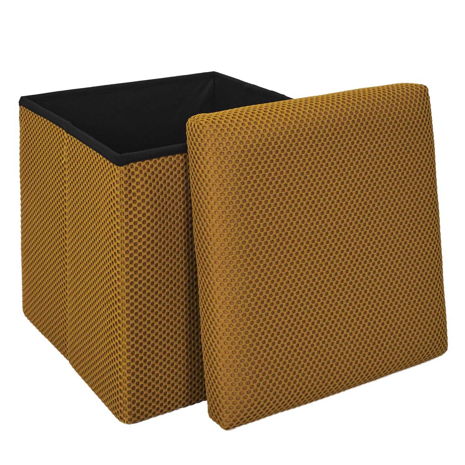COFFRE POUF PLIABLE ATOME JAUNE - Image 5