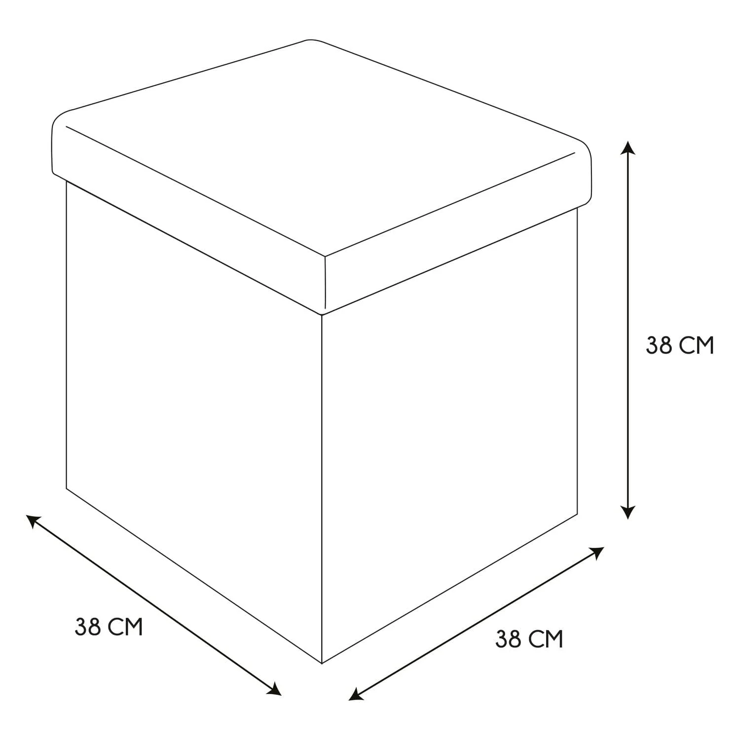 COFFRE POUF PLIABLE VELOURS COTELE GIULIA GRIS - Image 7