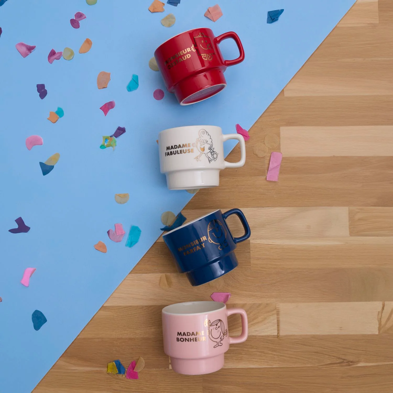 COFFRET 4 TASSES EMPILABLES MR MME - Image 2