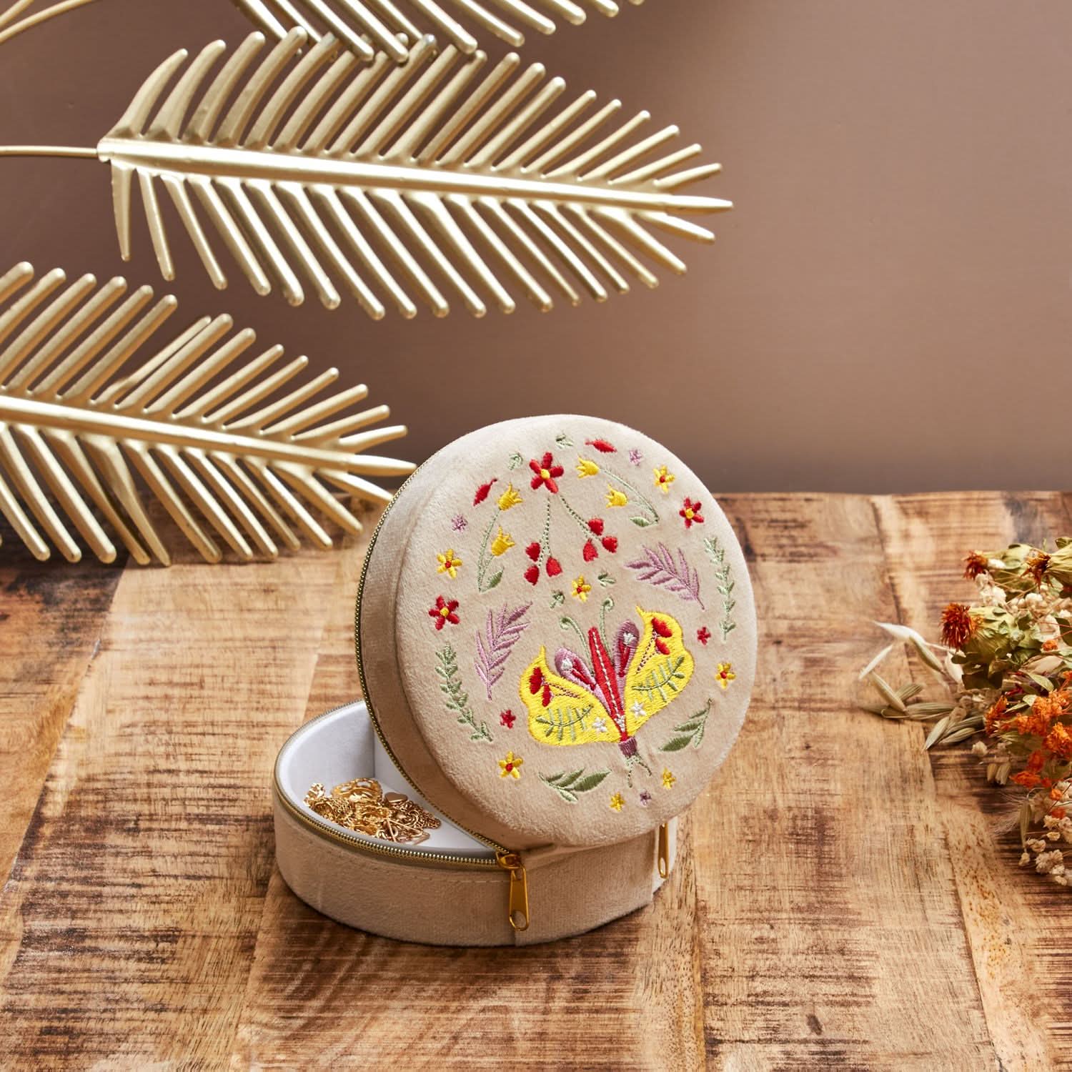 COFFRET A BIJOUX PAPILLON BRODE - Image 3