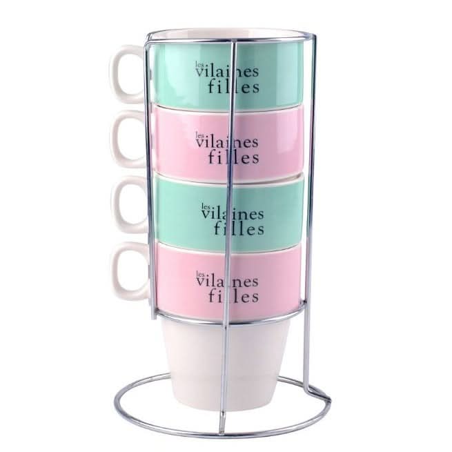 COFFRET DE 4 TASSES A CAFE AVEC SUPPORT - Image 4