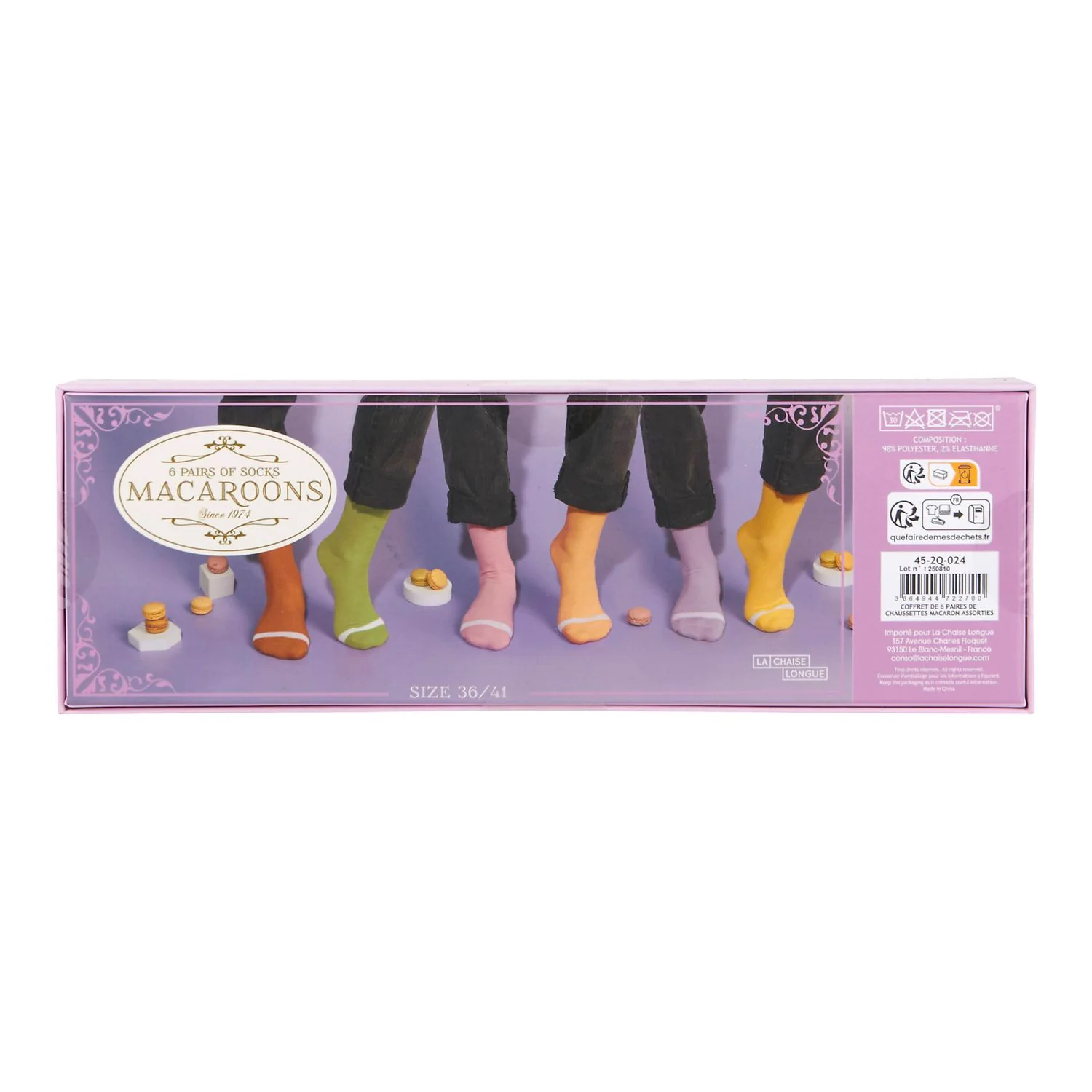 COFFRET DE 6 PAIRES DE CHAUSSETTES MACARON - Image 14