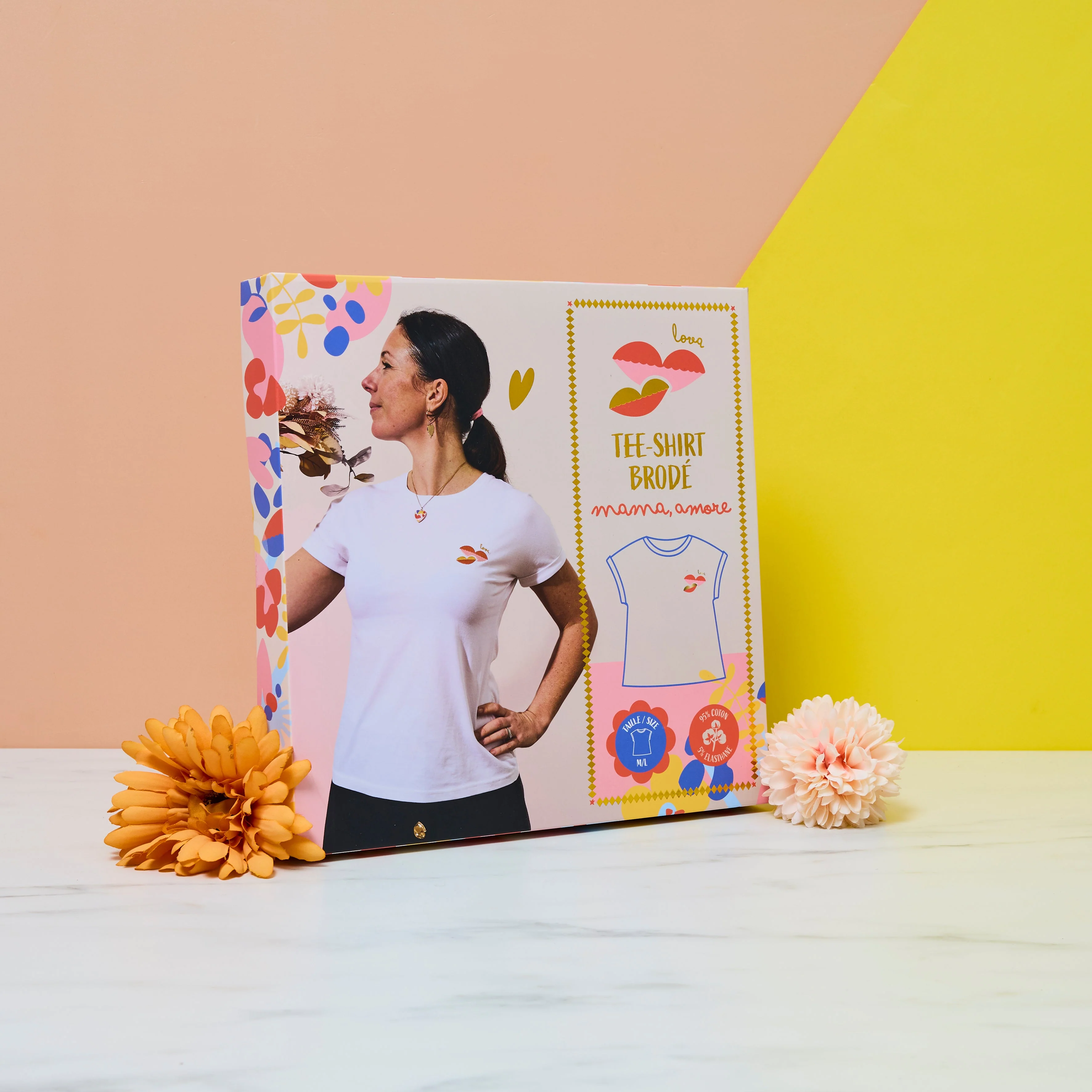 COFFRET T-SHIRT BRODE MAMA MI AMORE M/L - Image 2