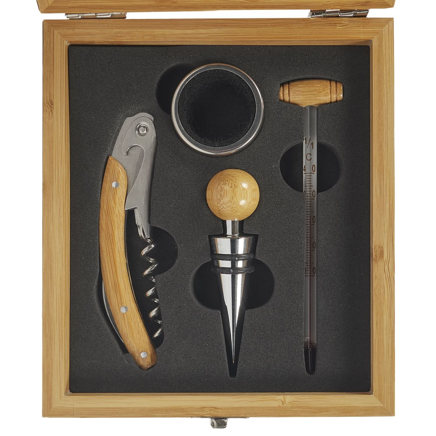 COFFRET VIN ET JEU ECHECS BAMBOU - Image 6
