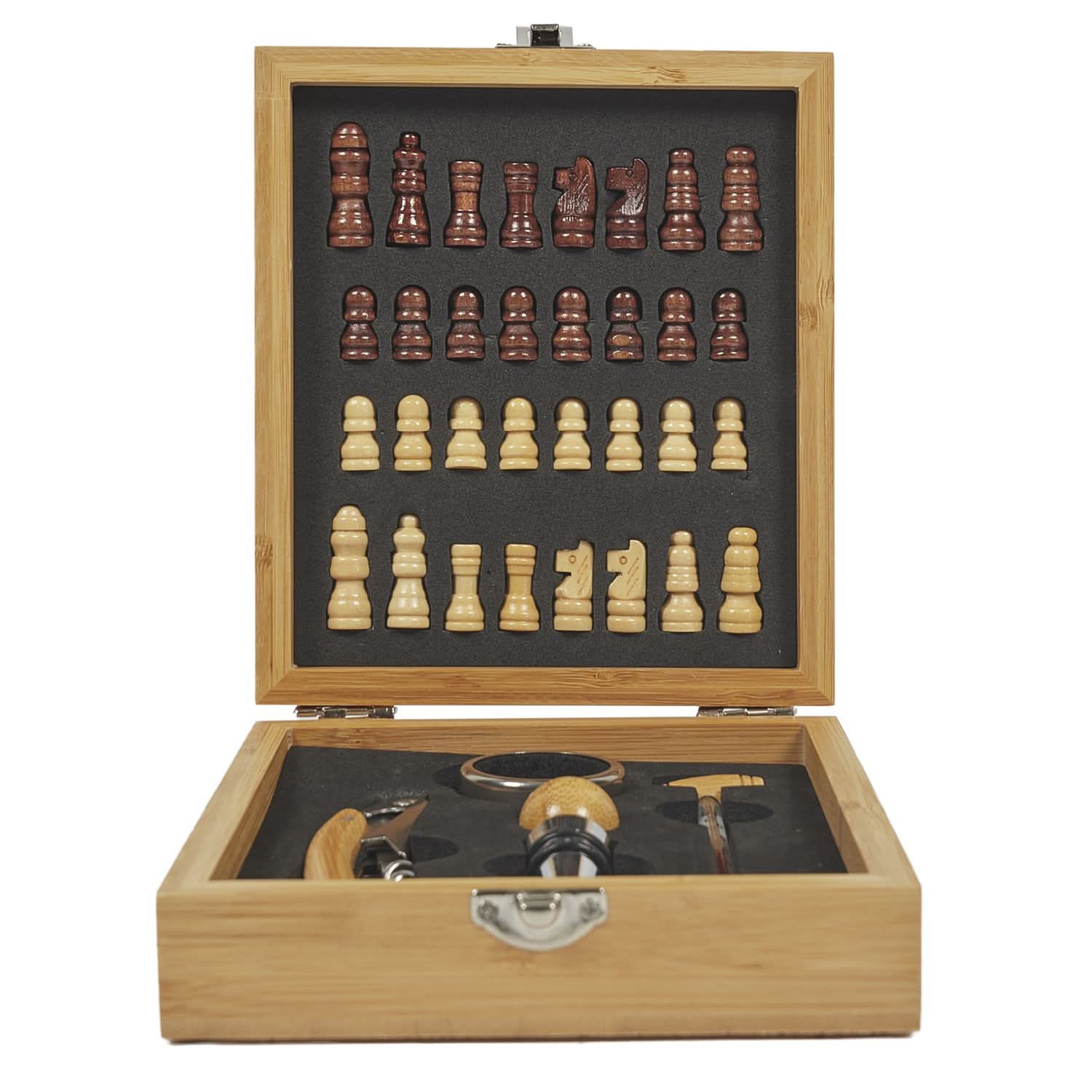 COFFRET VIN ET JEU ECHECS BAMBOU - Image 7